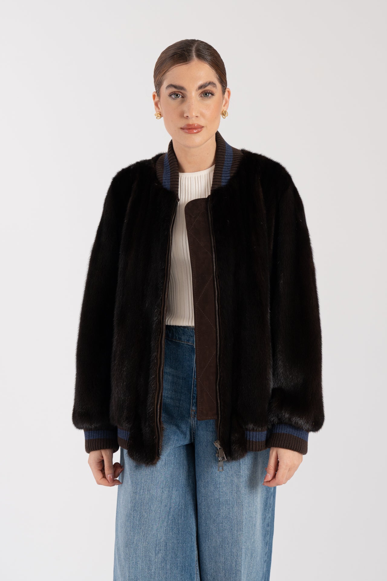 Bomber in visone
