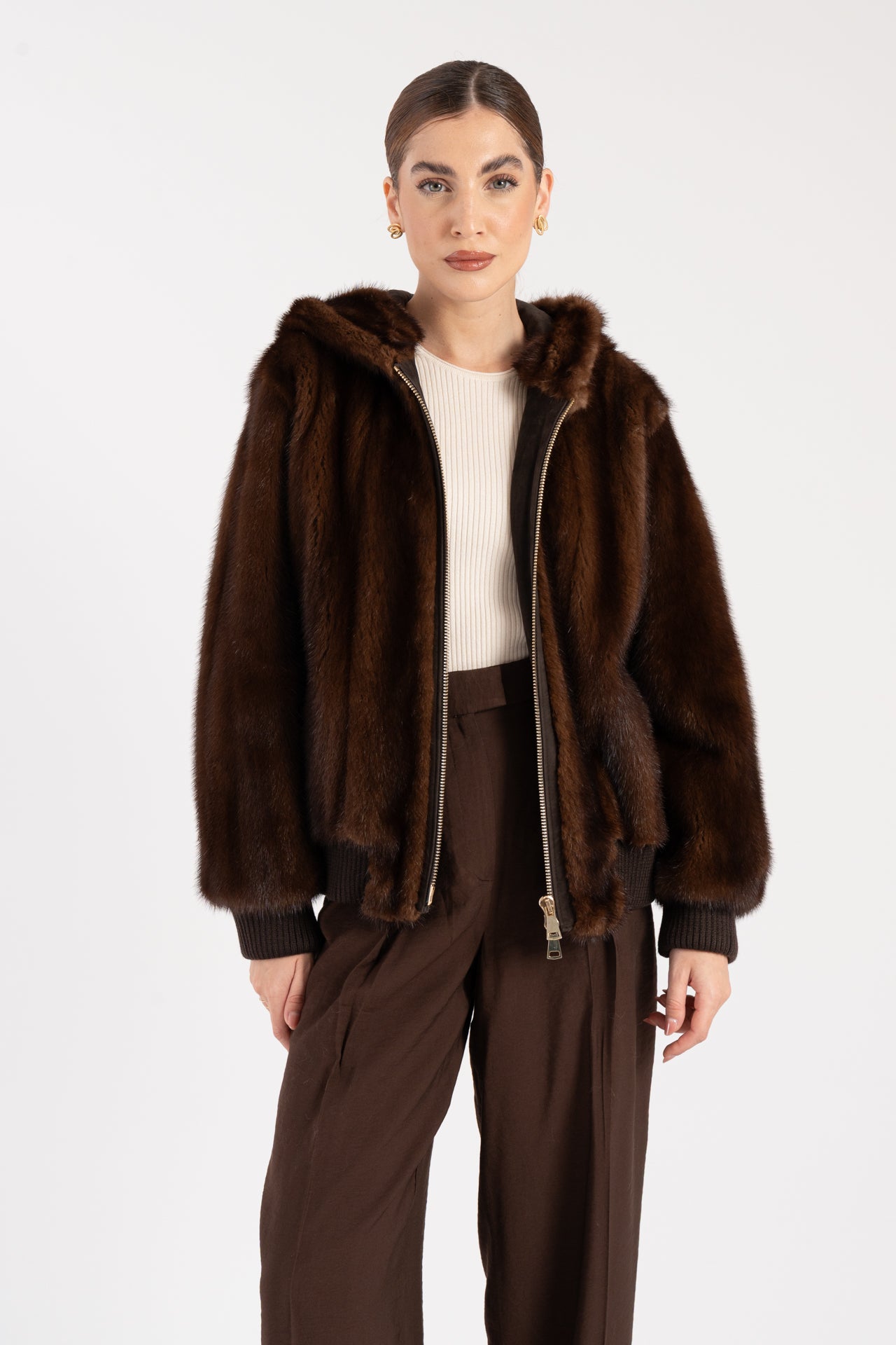 Bomber in visone