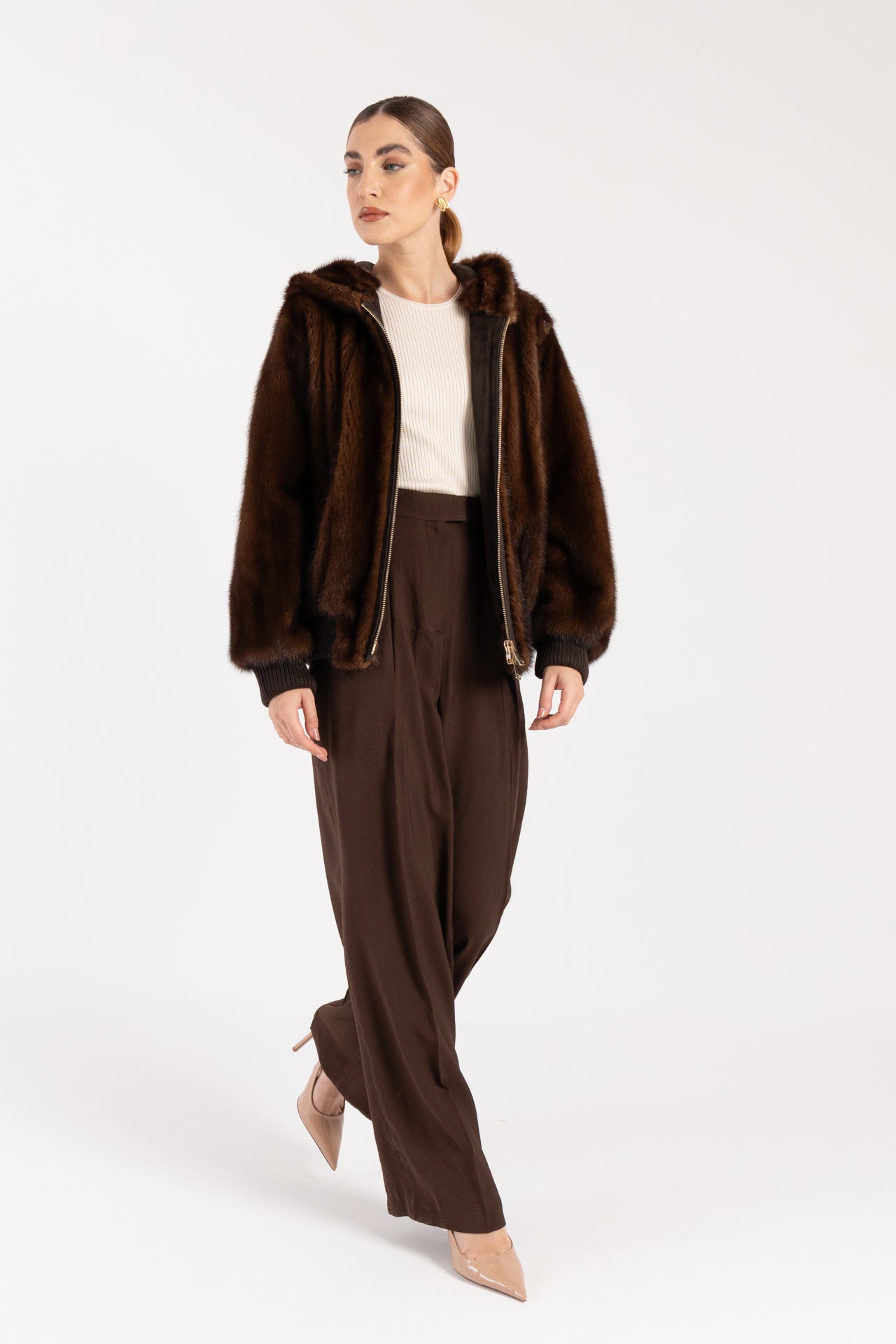 Bomber in visone