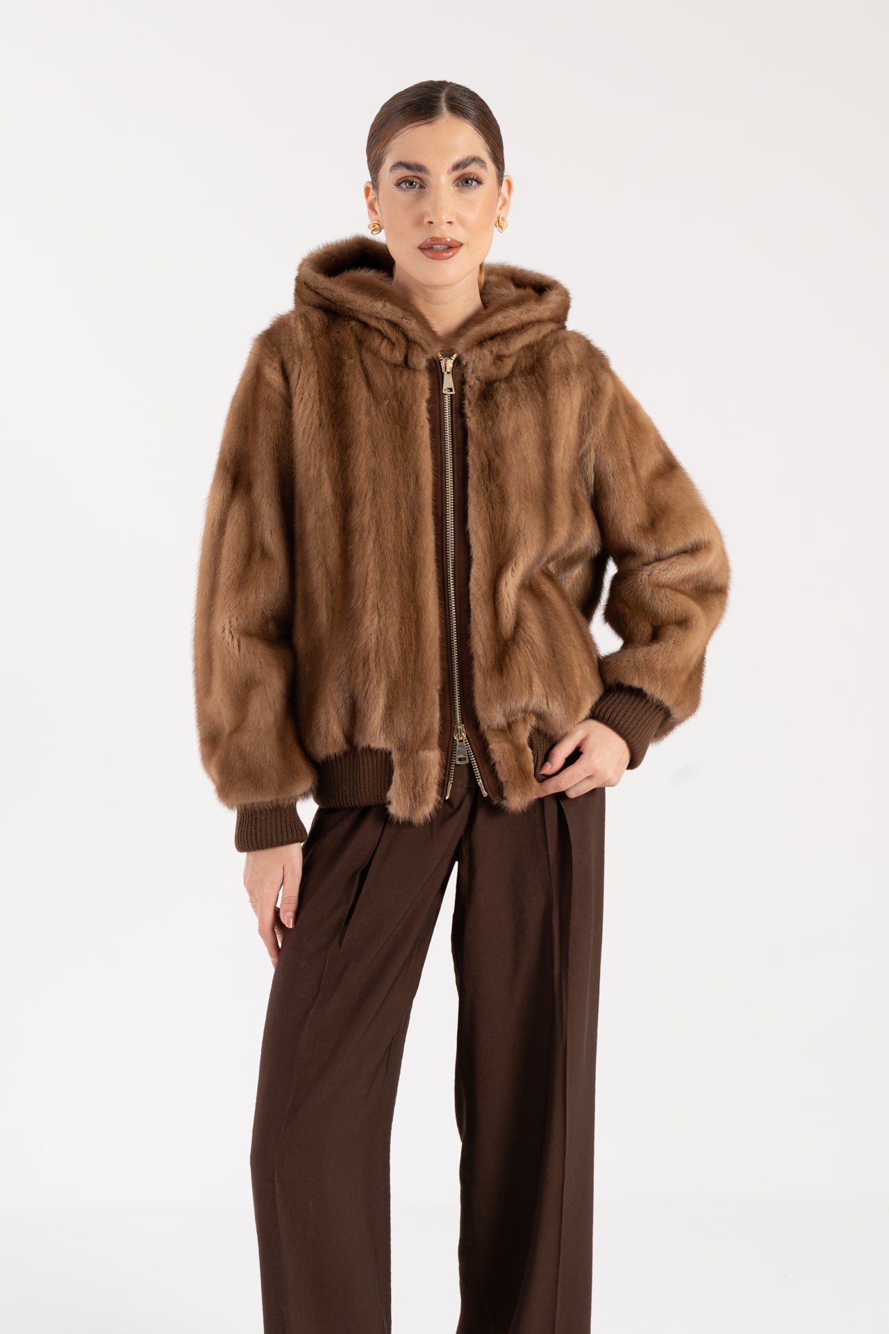 Bomber in visone