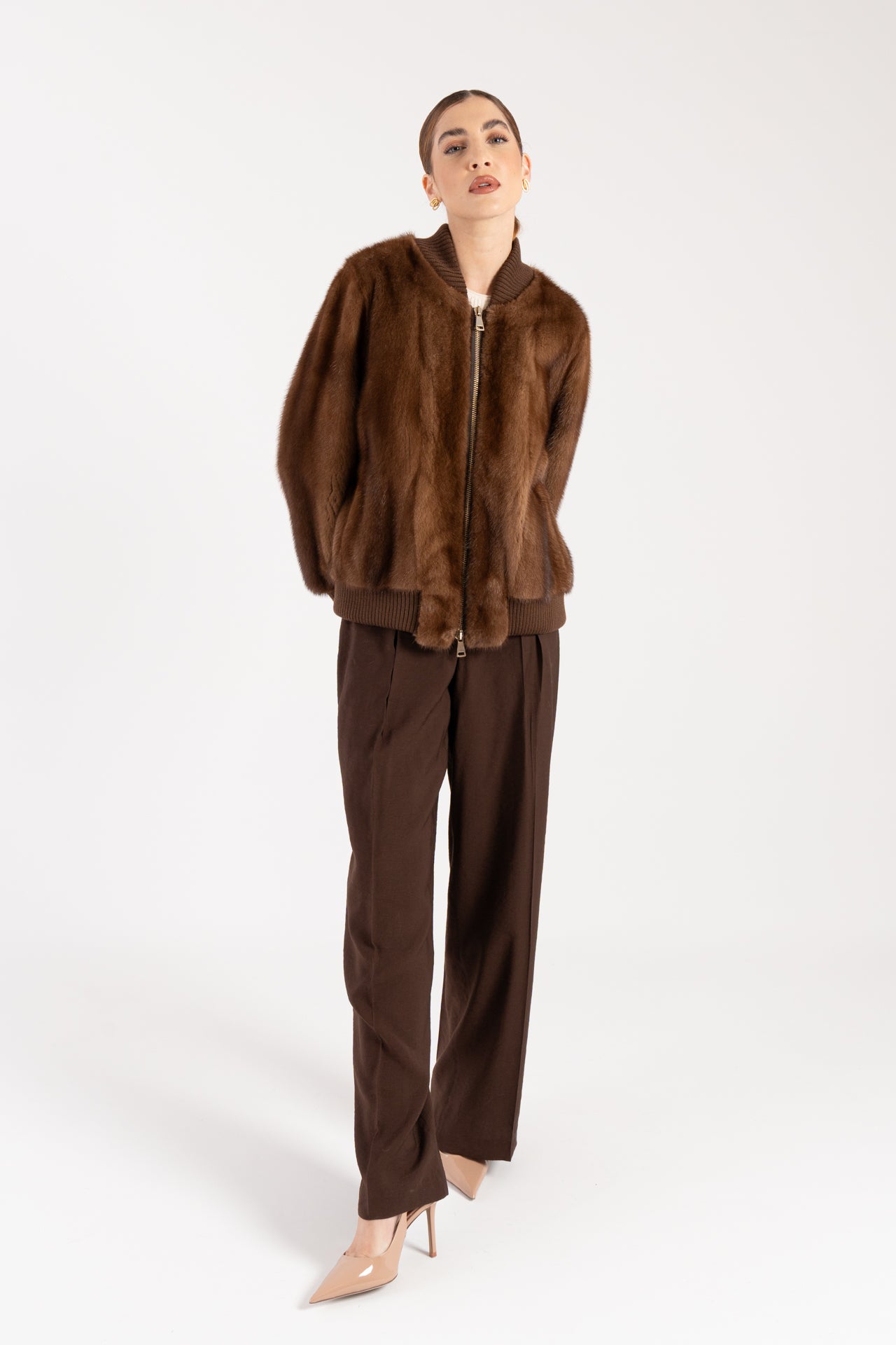 Bomber in visone