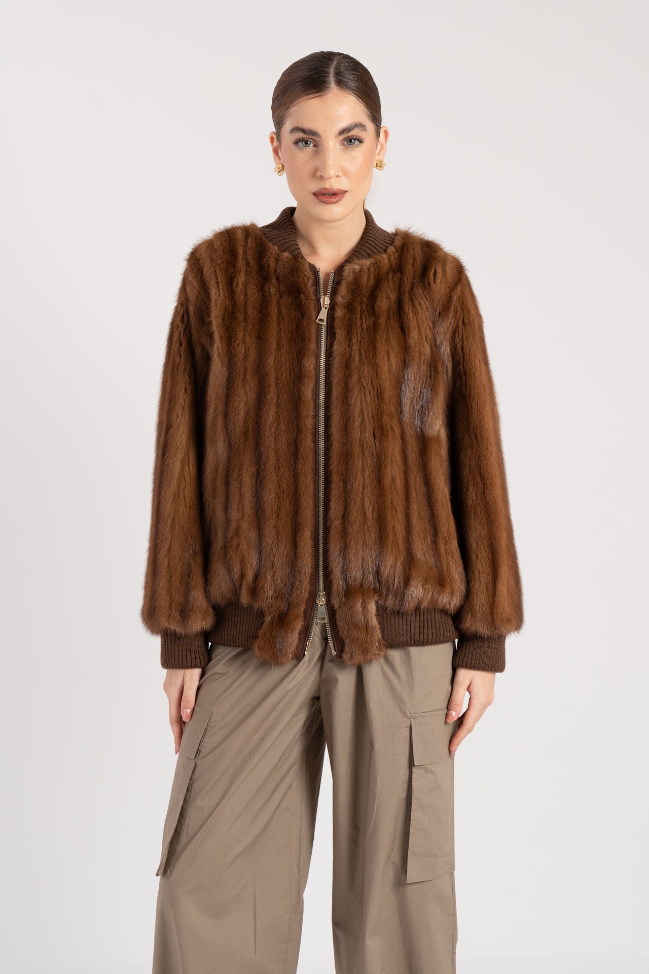 Bomber in visone