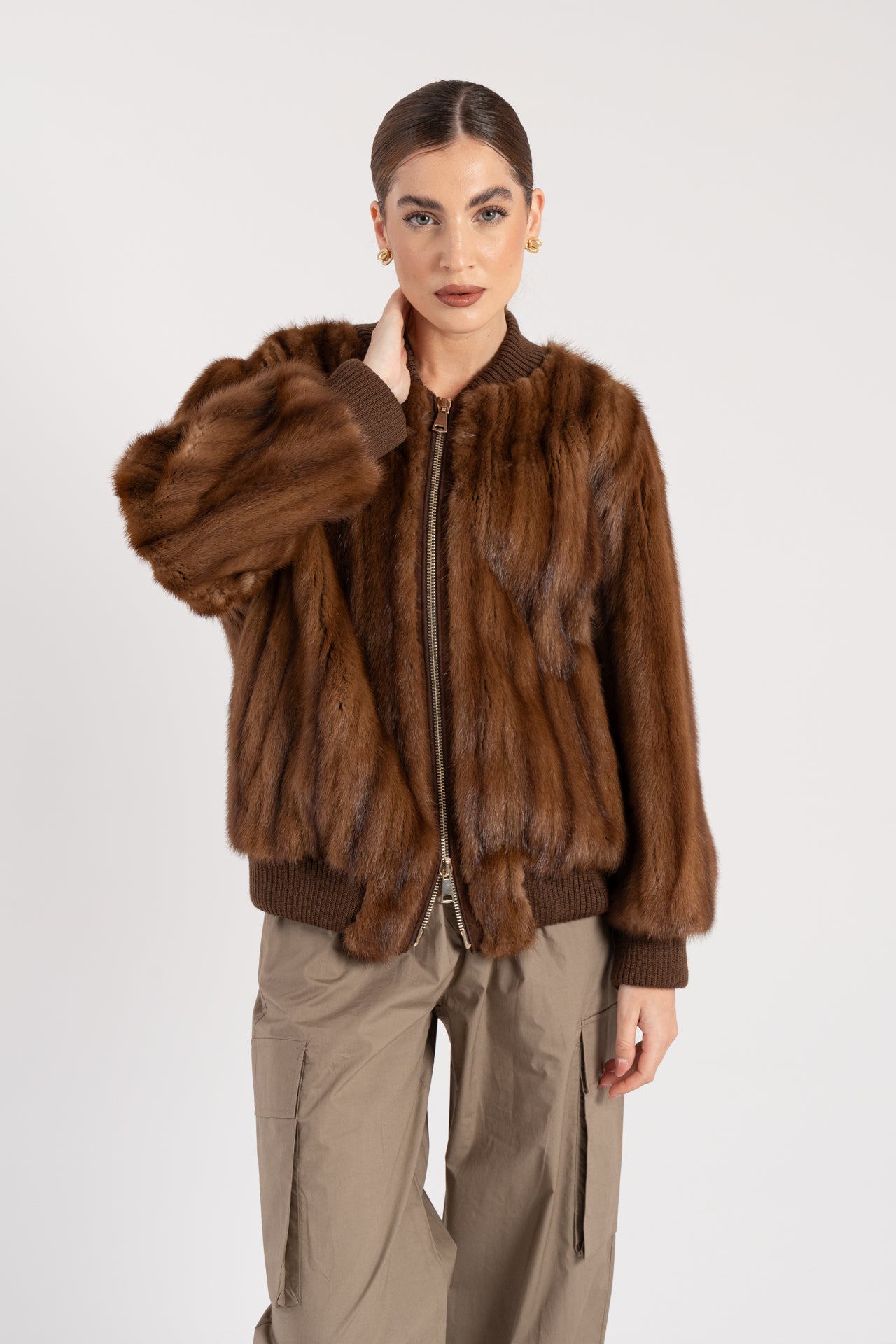 Bomber in visone