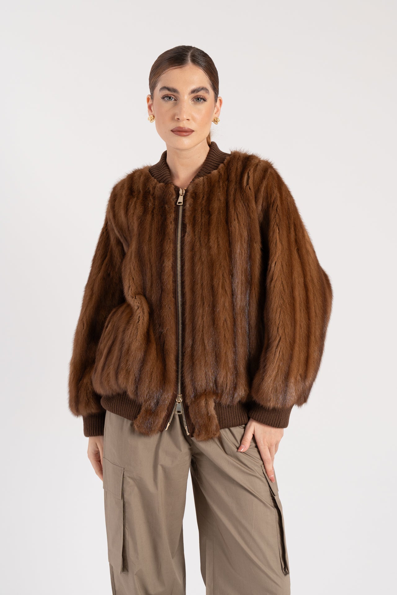 Bomber in visone