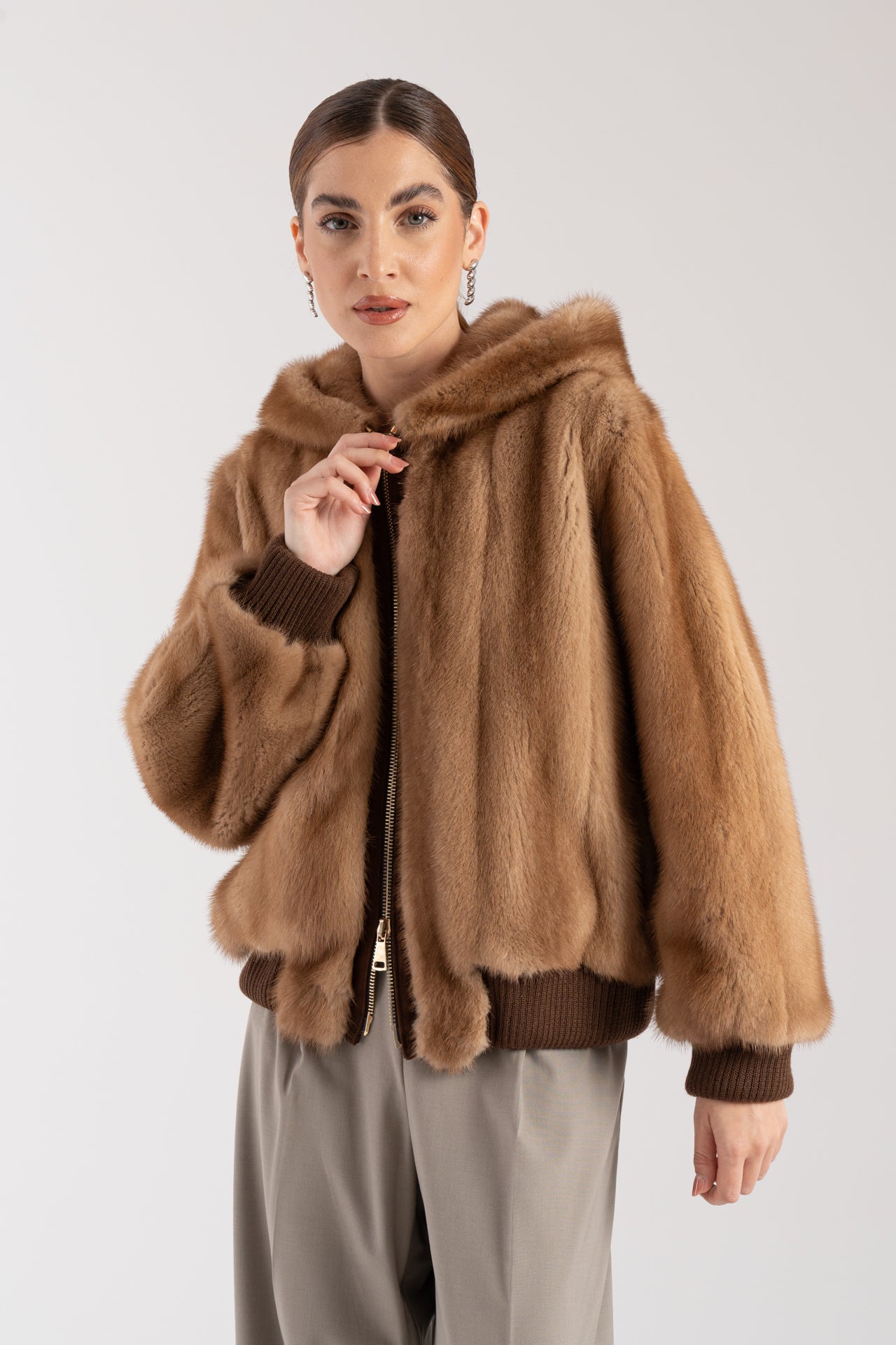 Bomber in visone