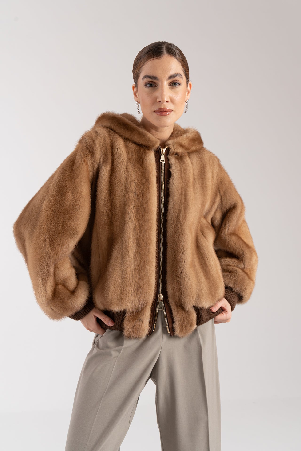 Bomber in visone