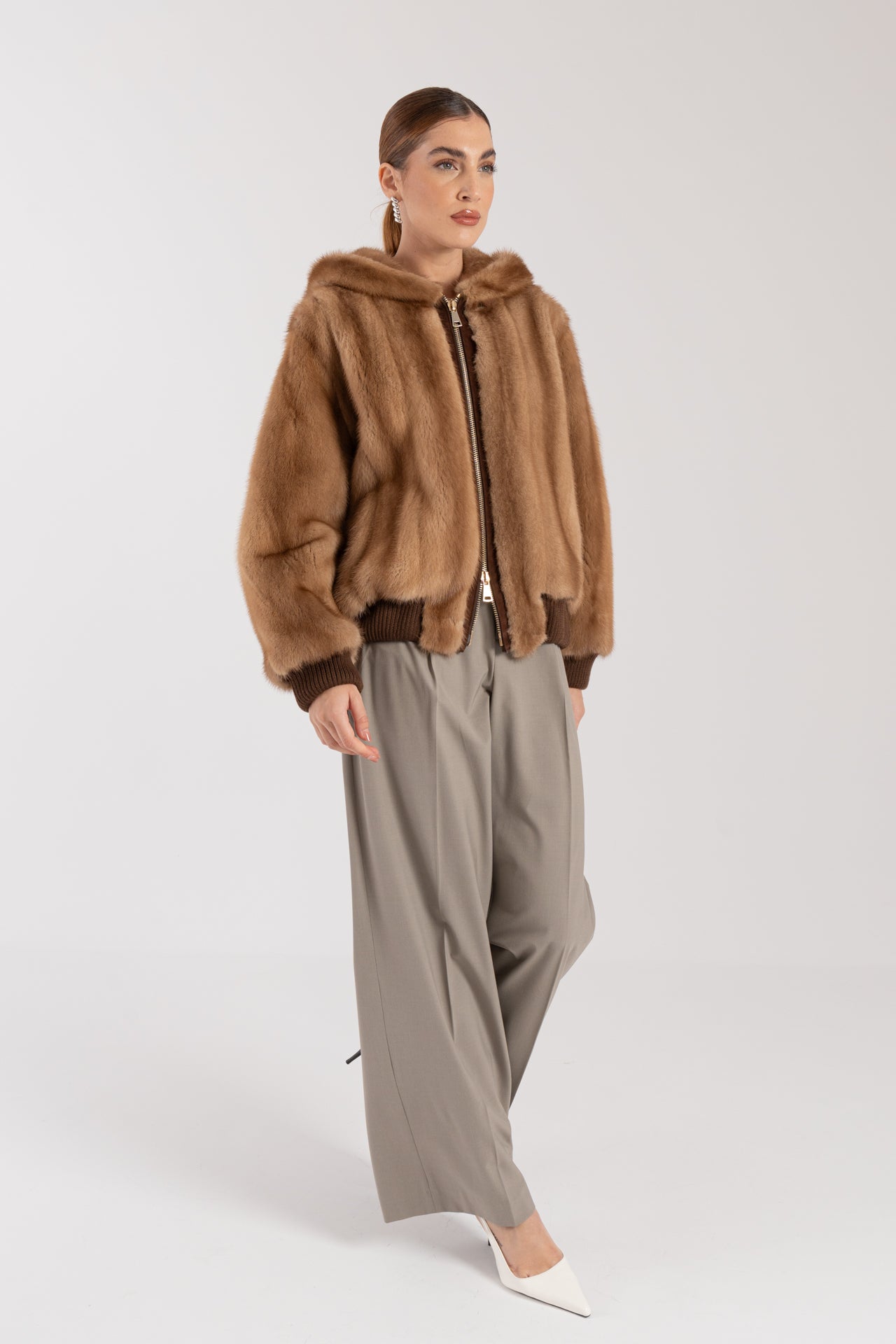 Bomber in visone