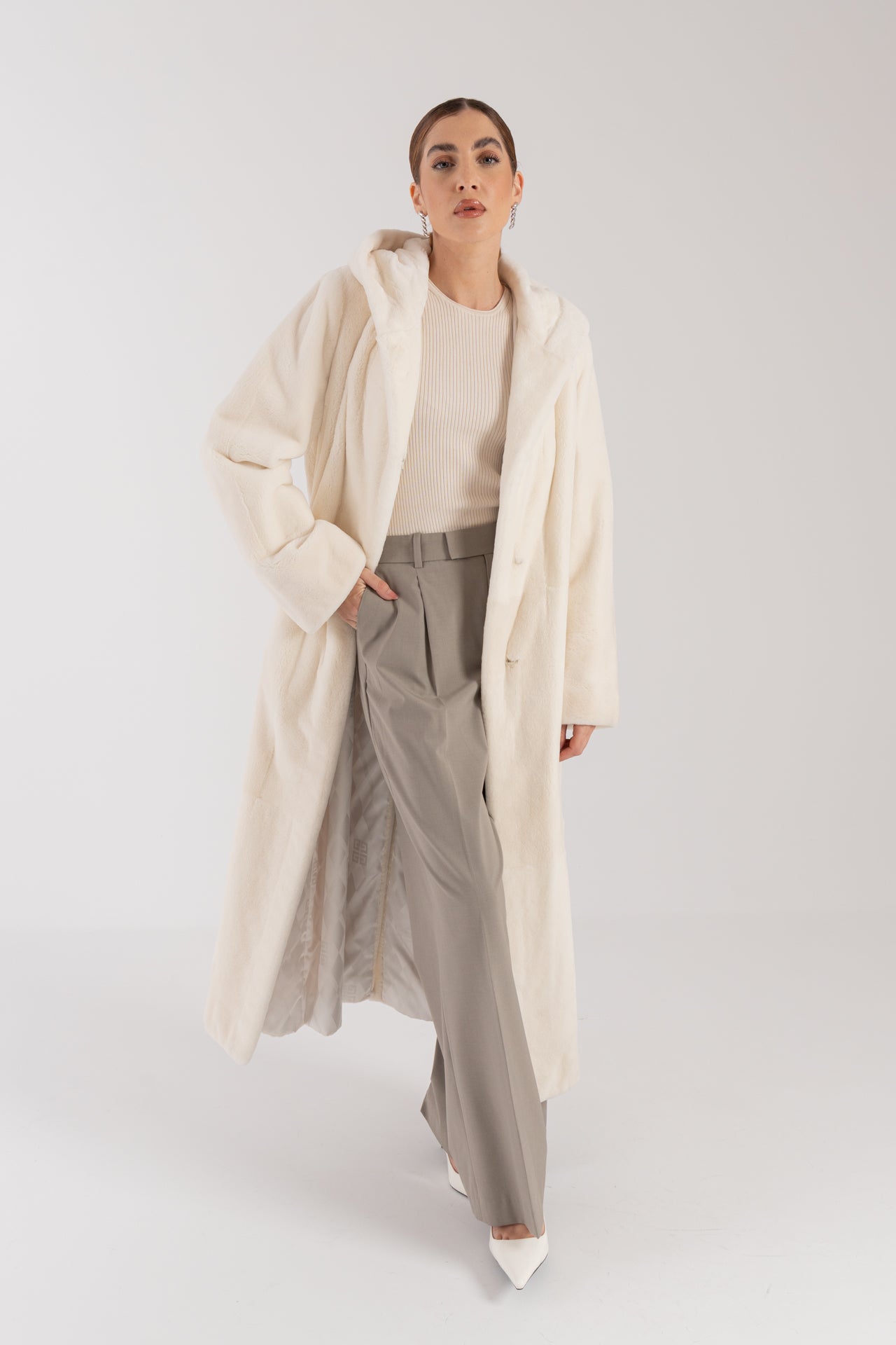Cappotto in visone epilato