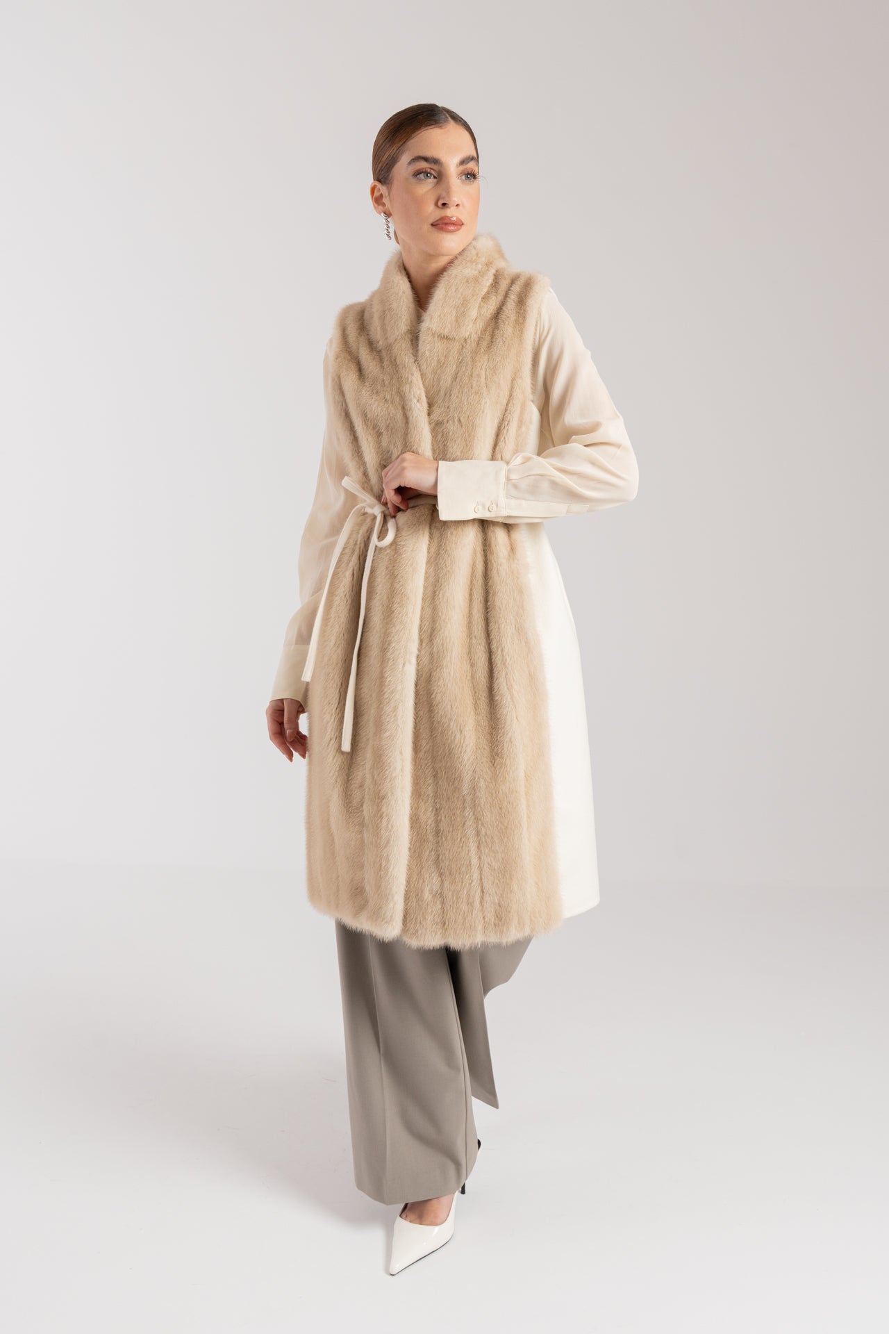 Gilet con visone