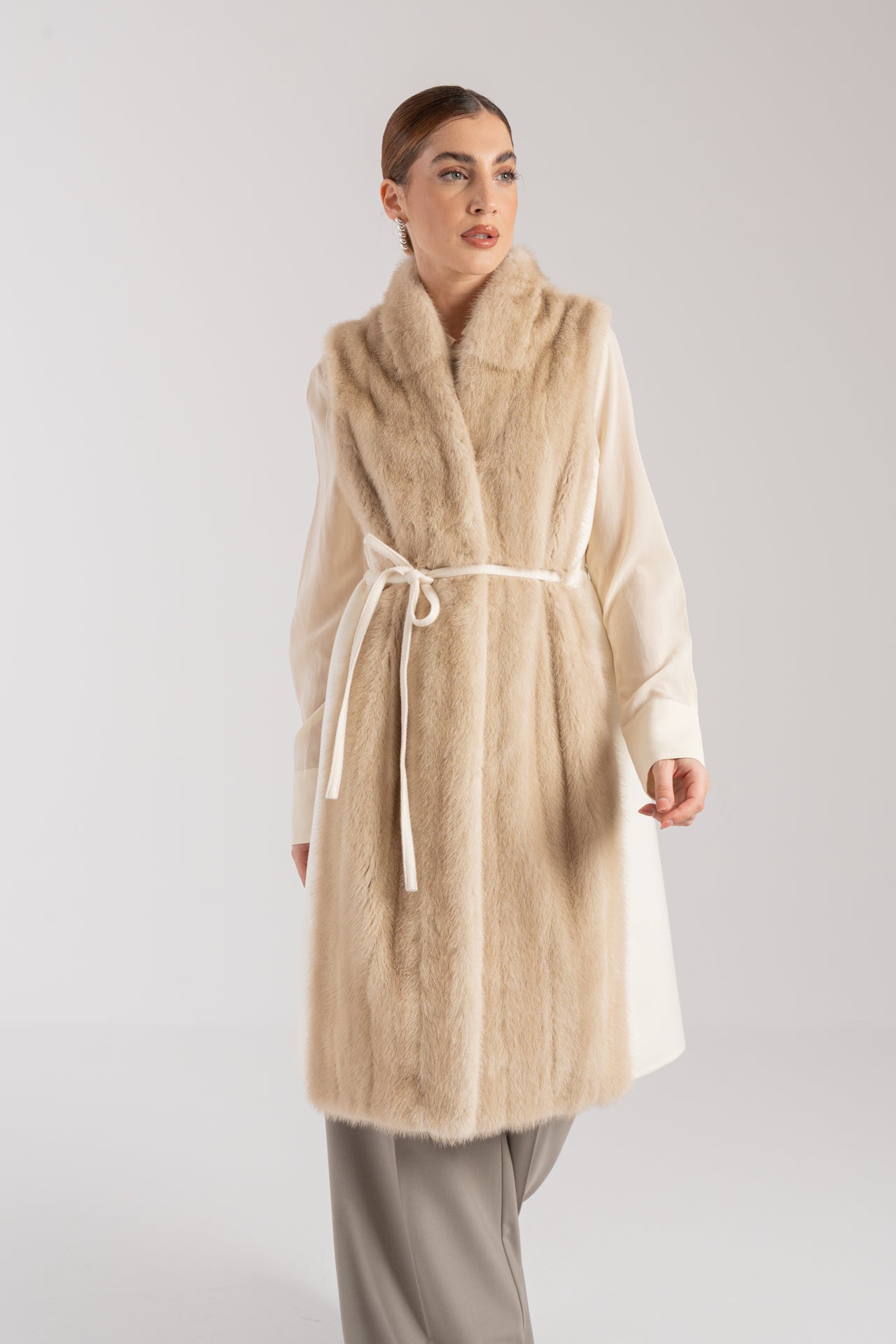 Gilet con visone