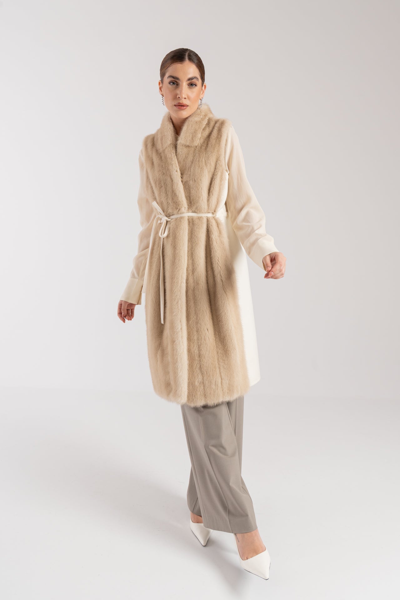 Gilet con visone