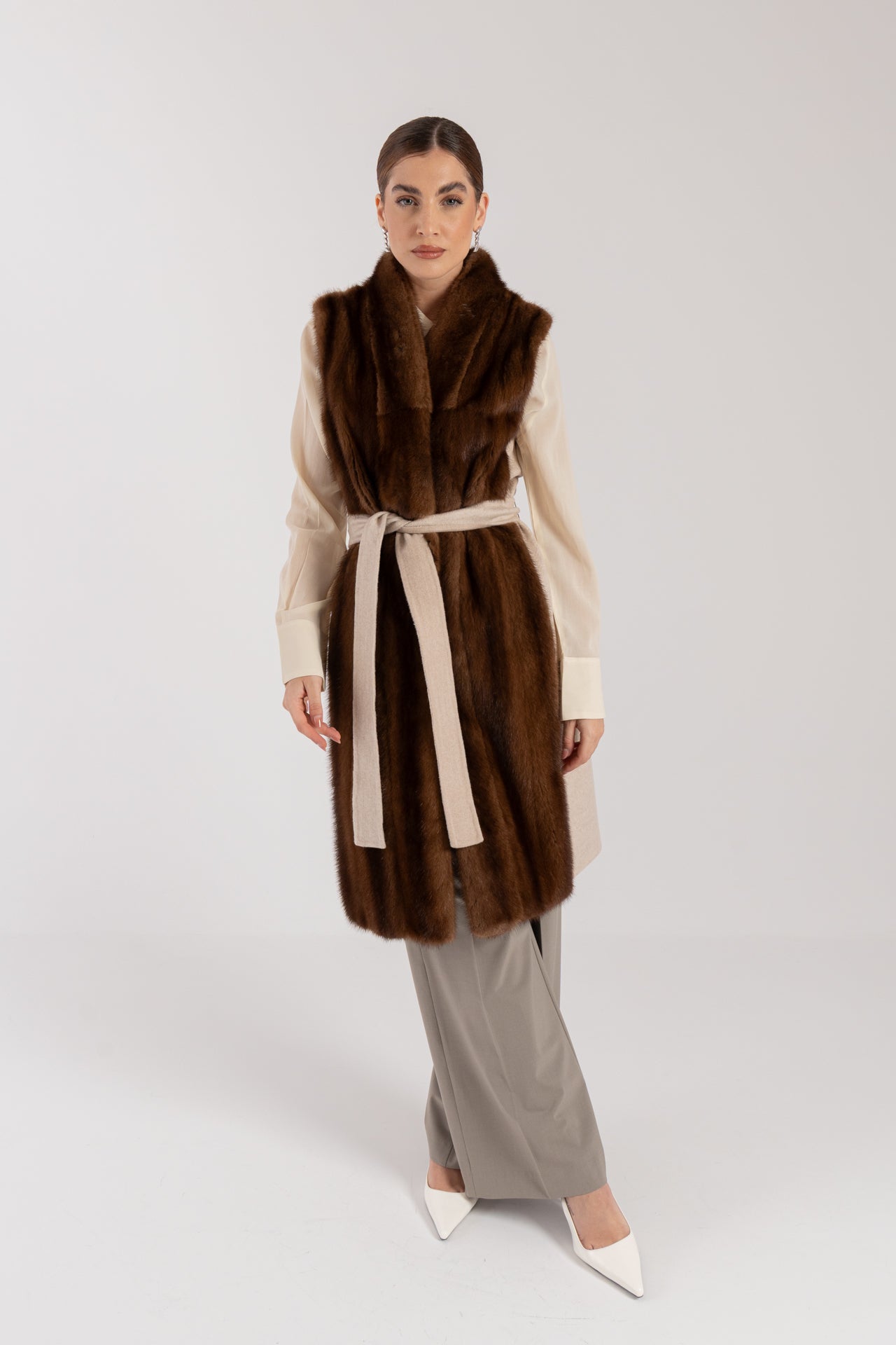 Gilet con visone