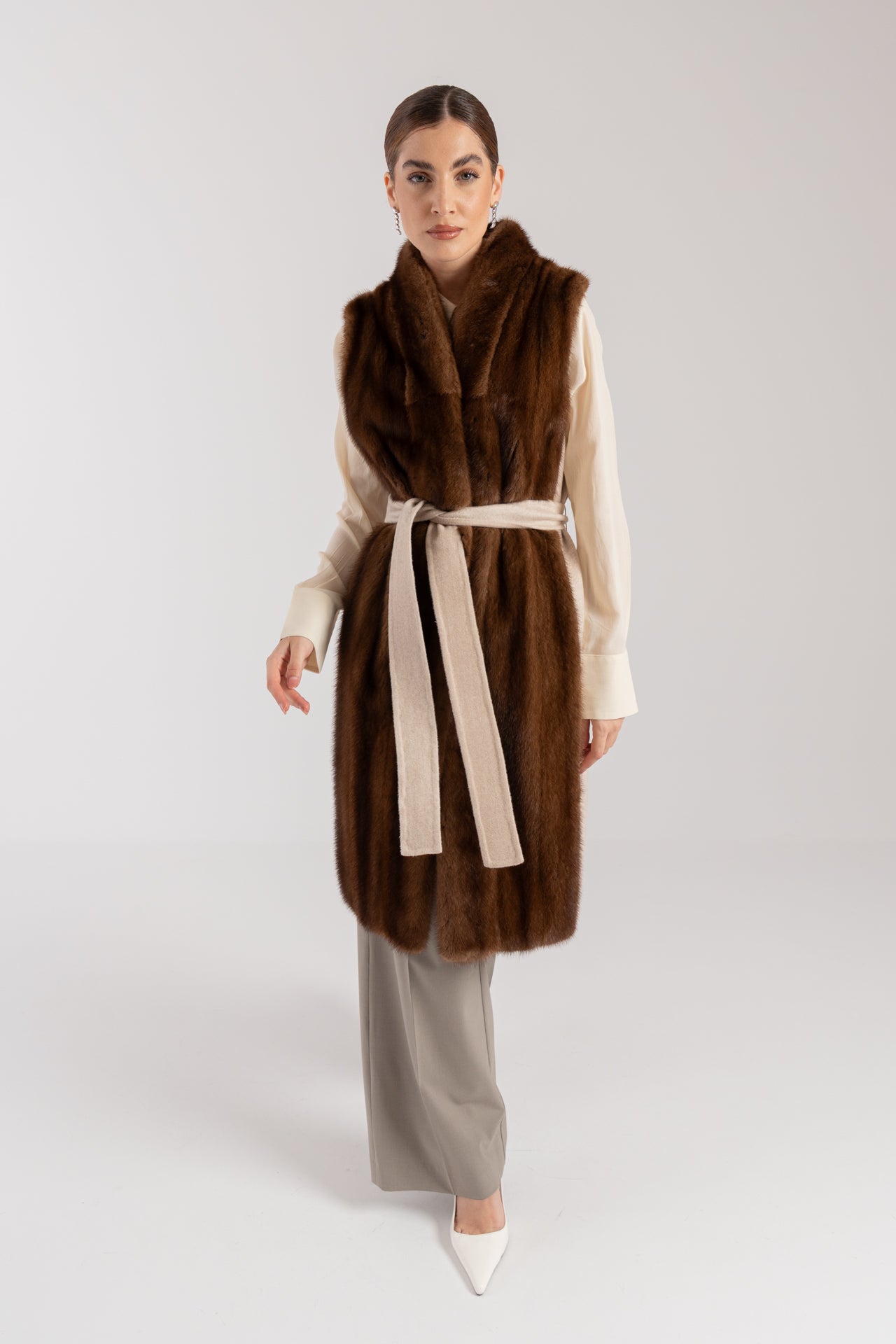 Gilet con visone