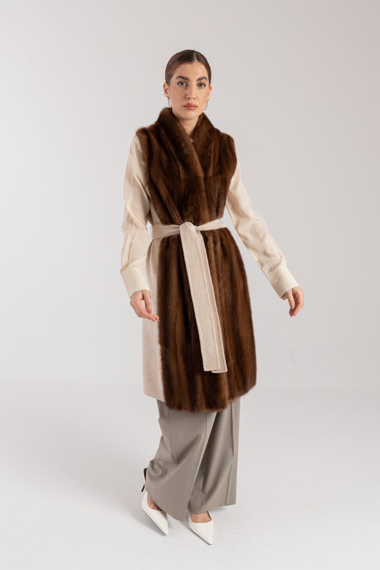 Gilet con visone