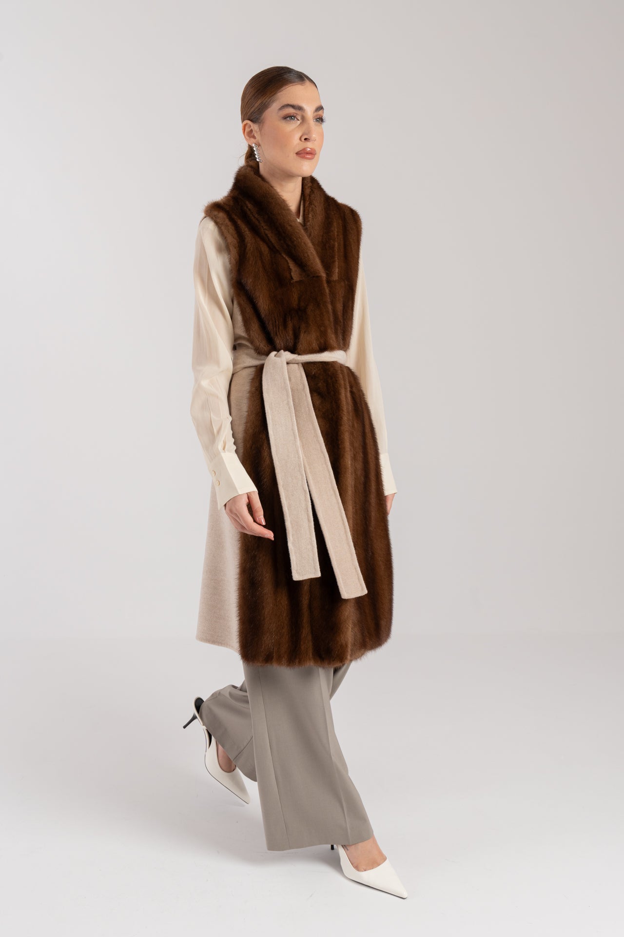 Gilet con visone