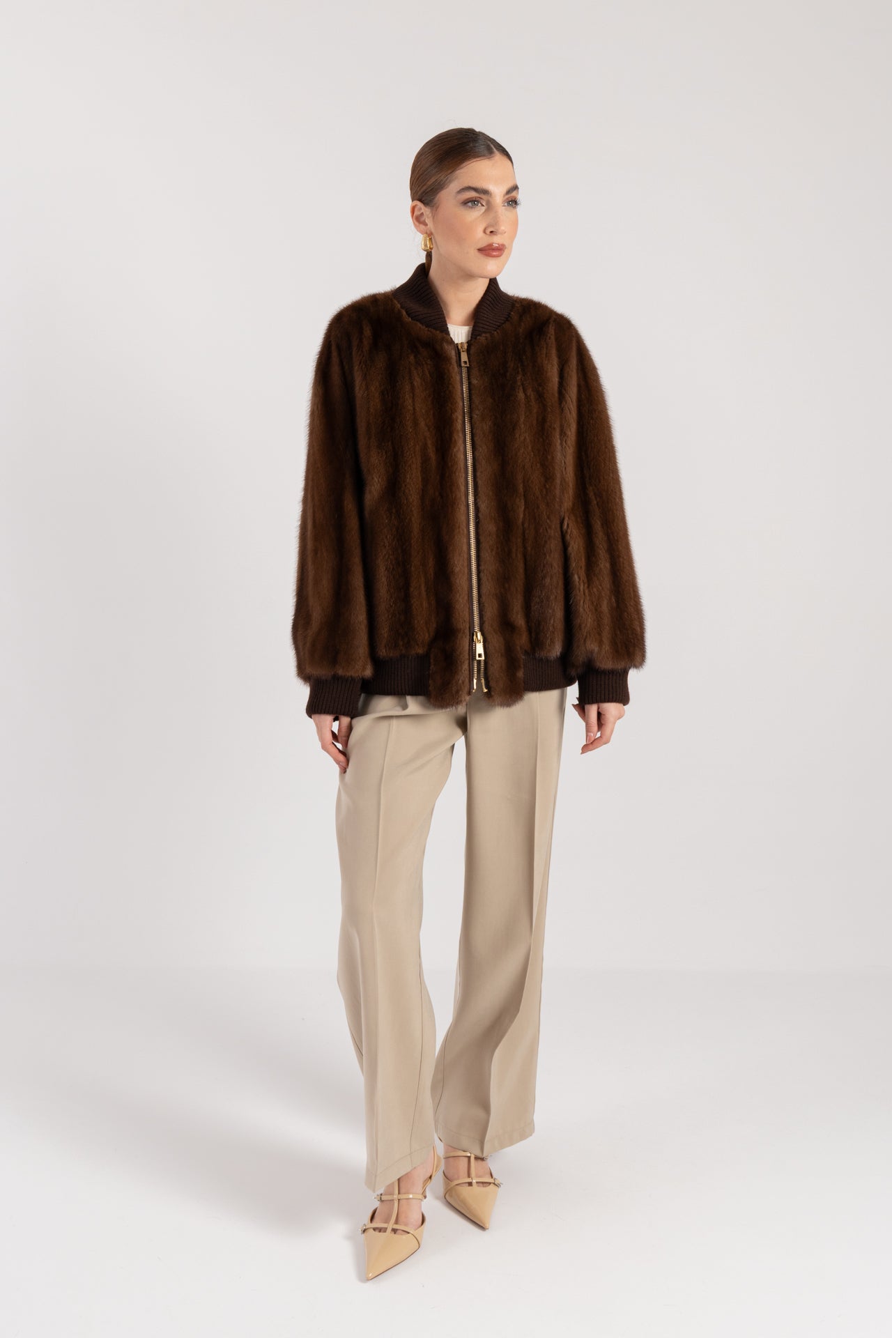 Bomber in visone