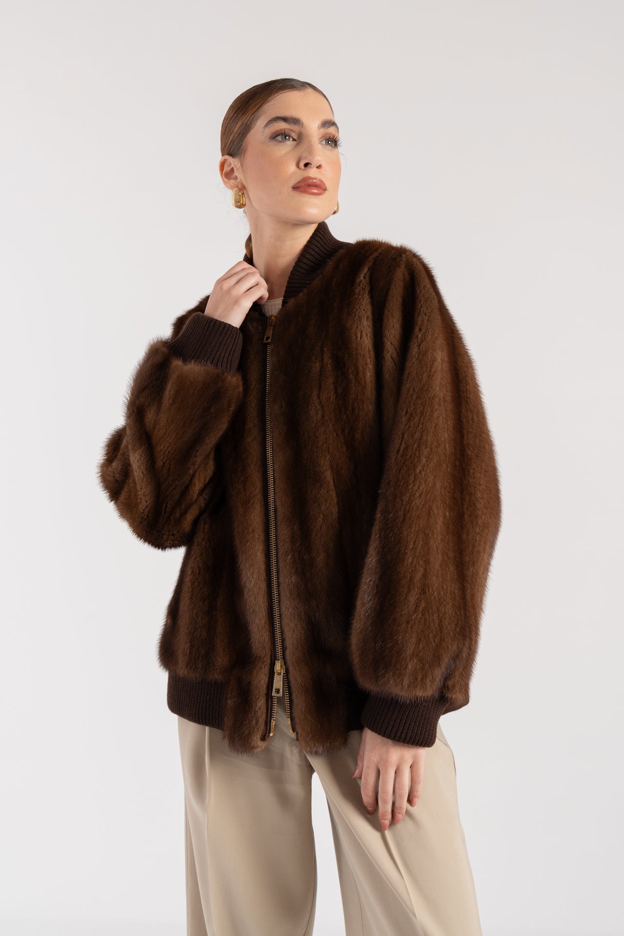 Bomber in visone