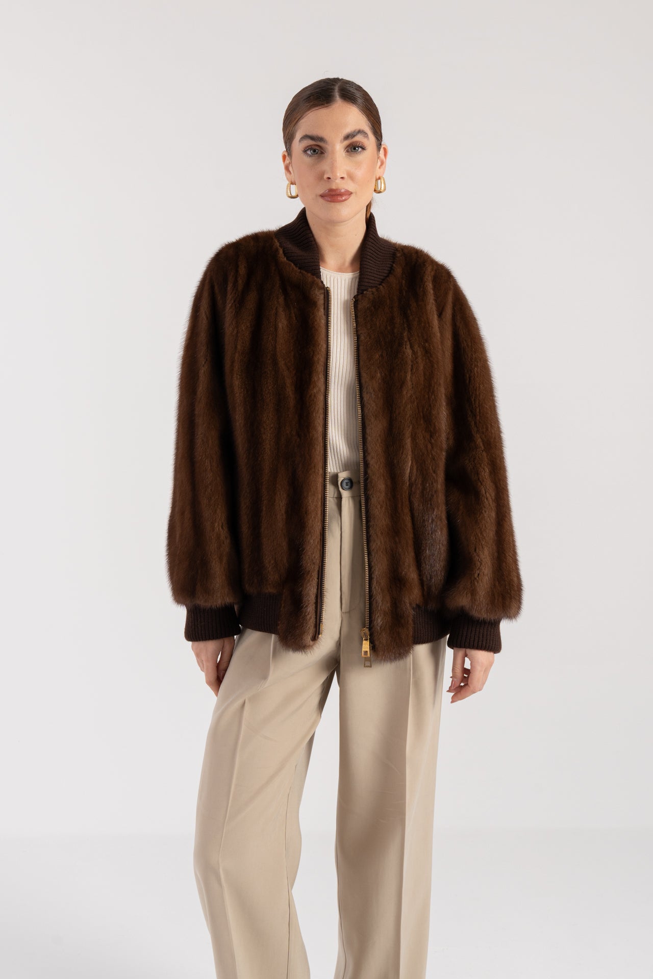 Bomber in visone