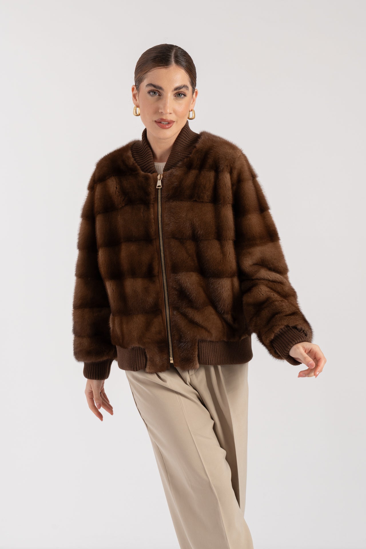 Bomber in visone