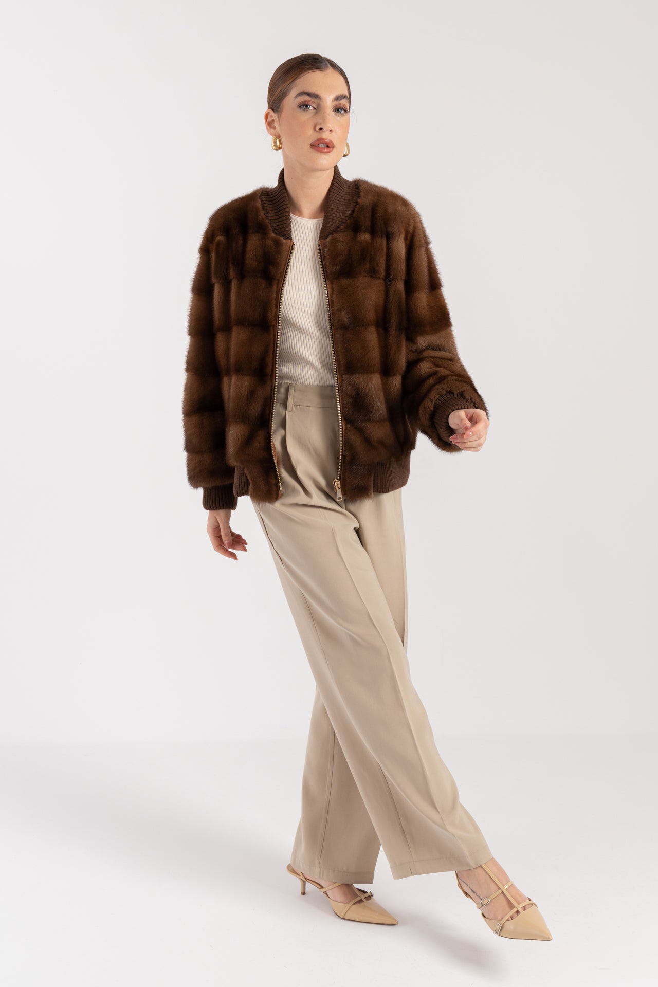 Bomber in visone