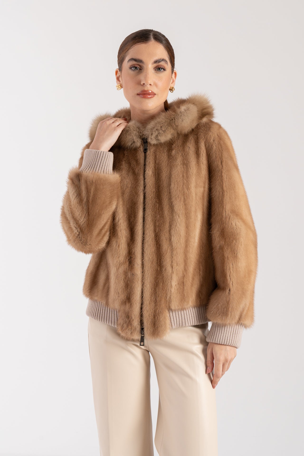 Bomber in visone