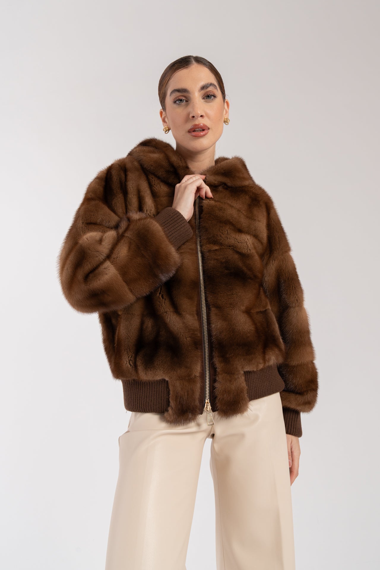 Bomber in visone