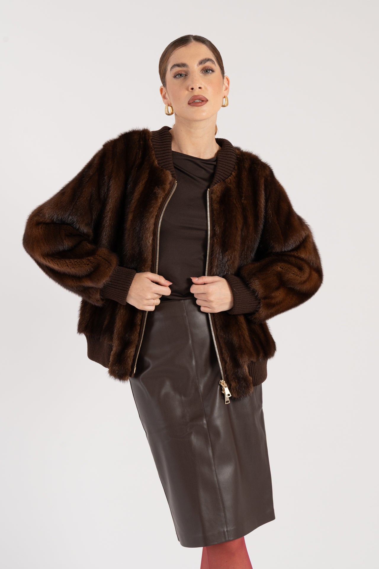 Bomber in visone