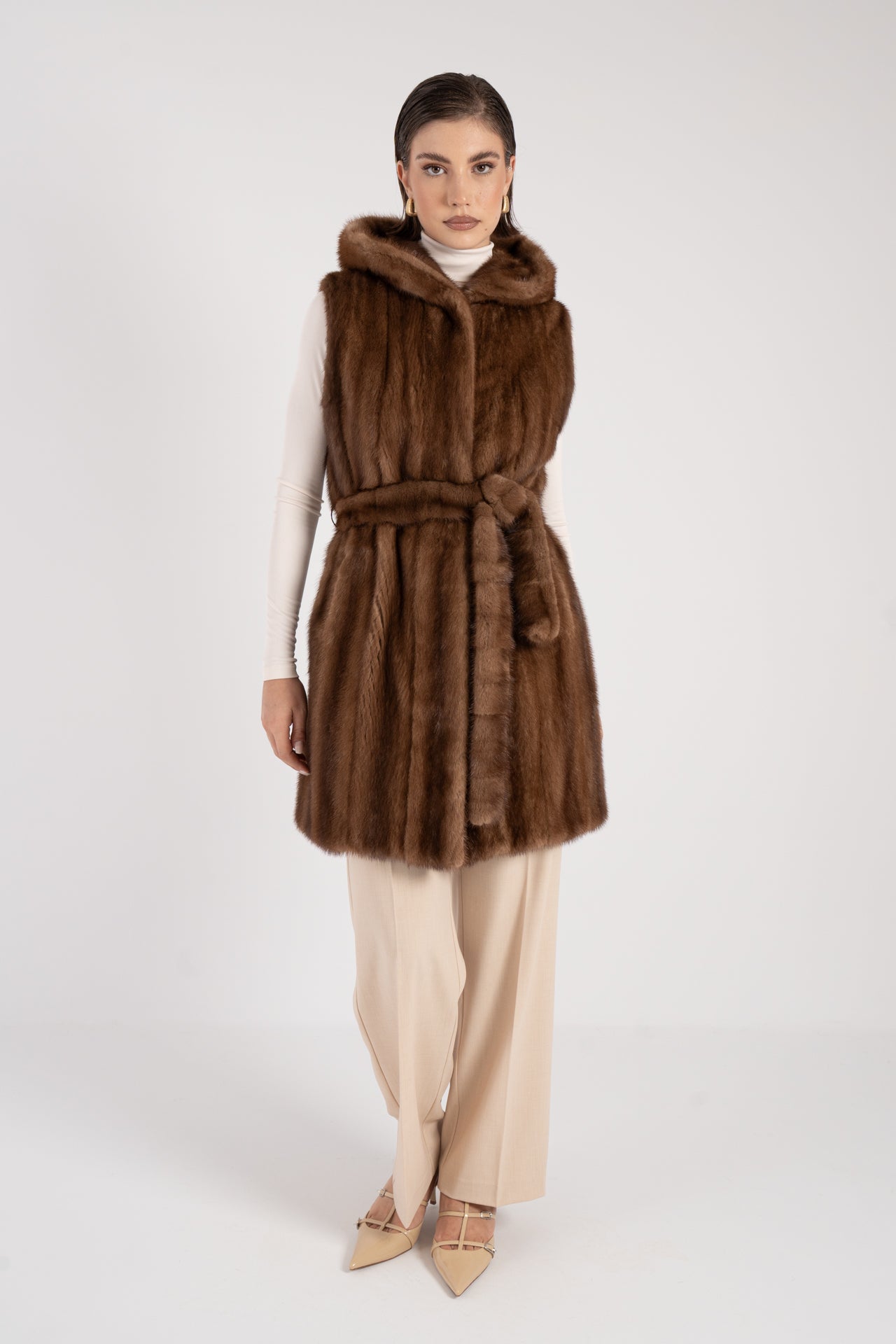 Gilet in visone