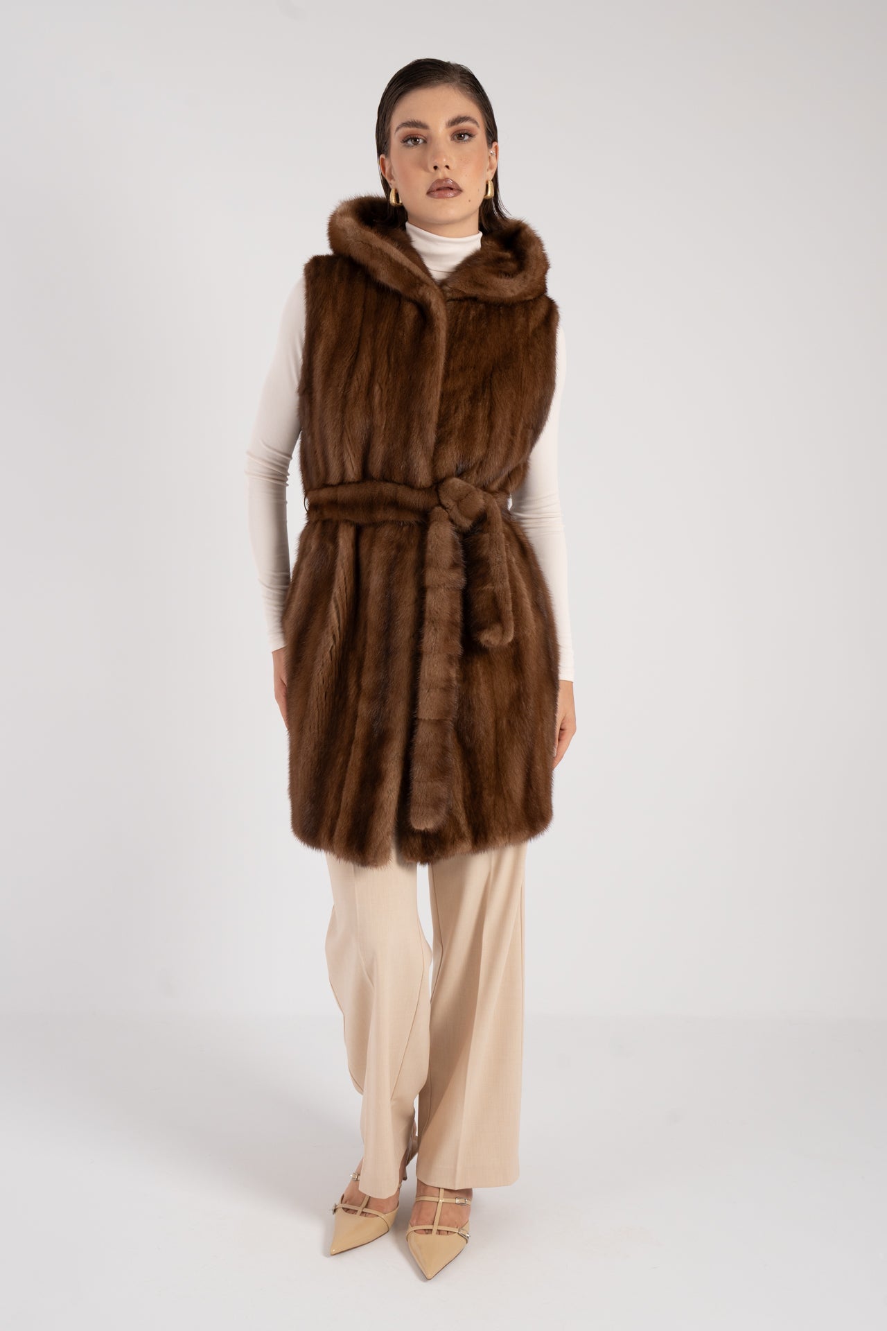 Gilet in visone