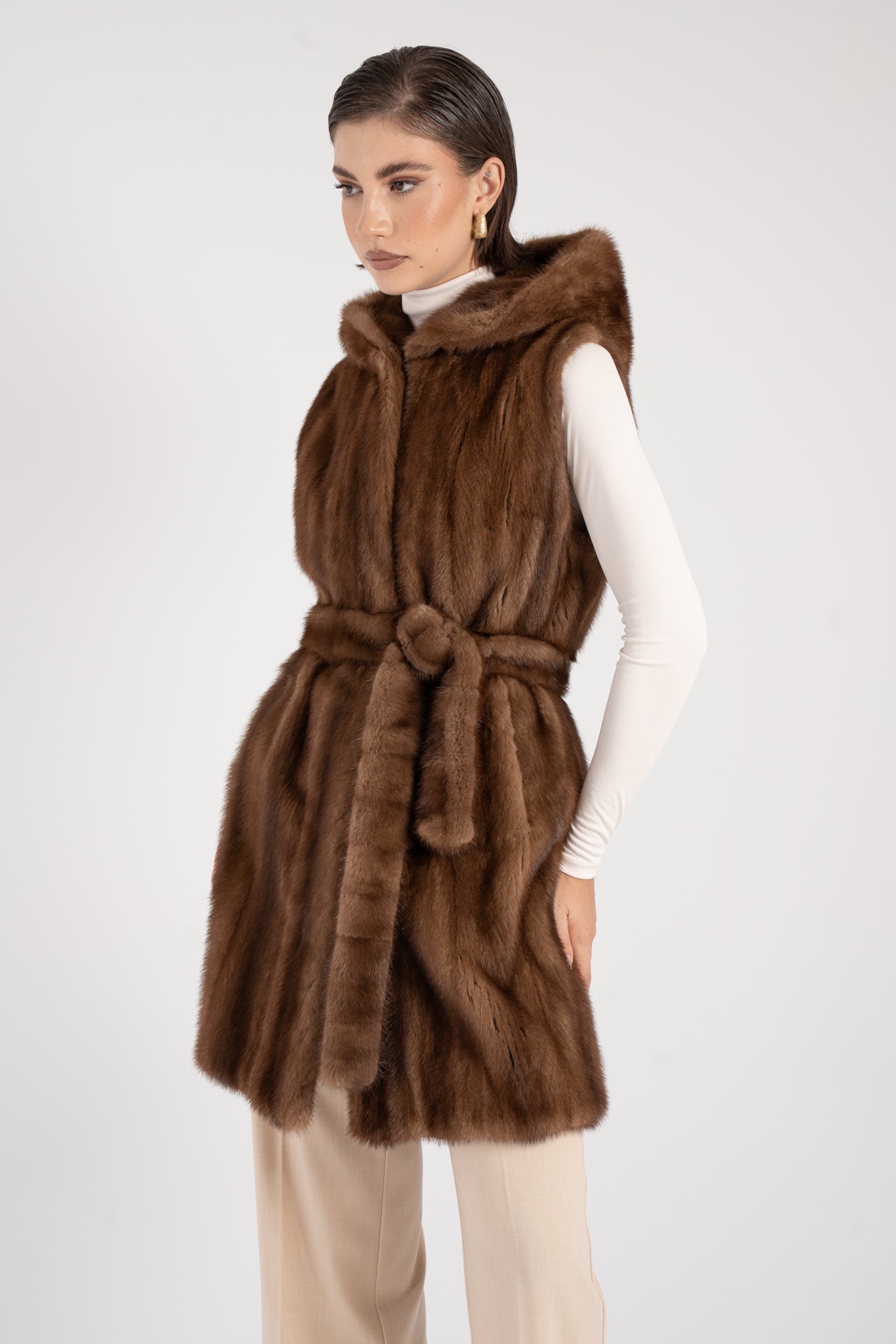 Gilet in visone