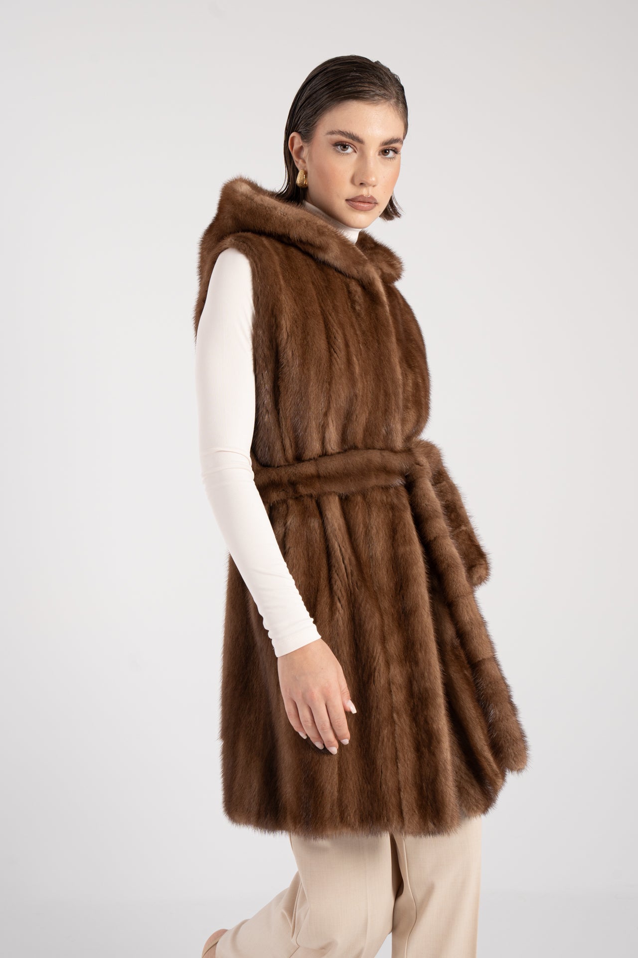 Gilet in visone