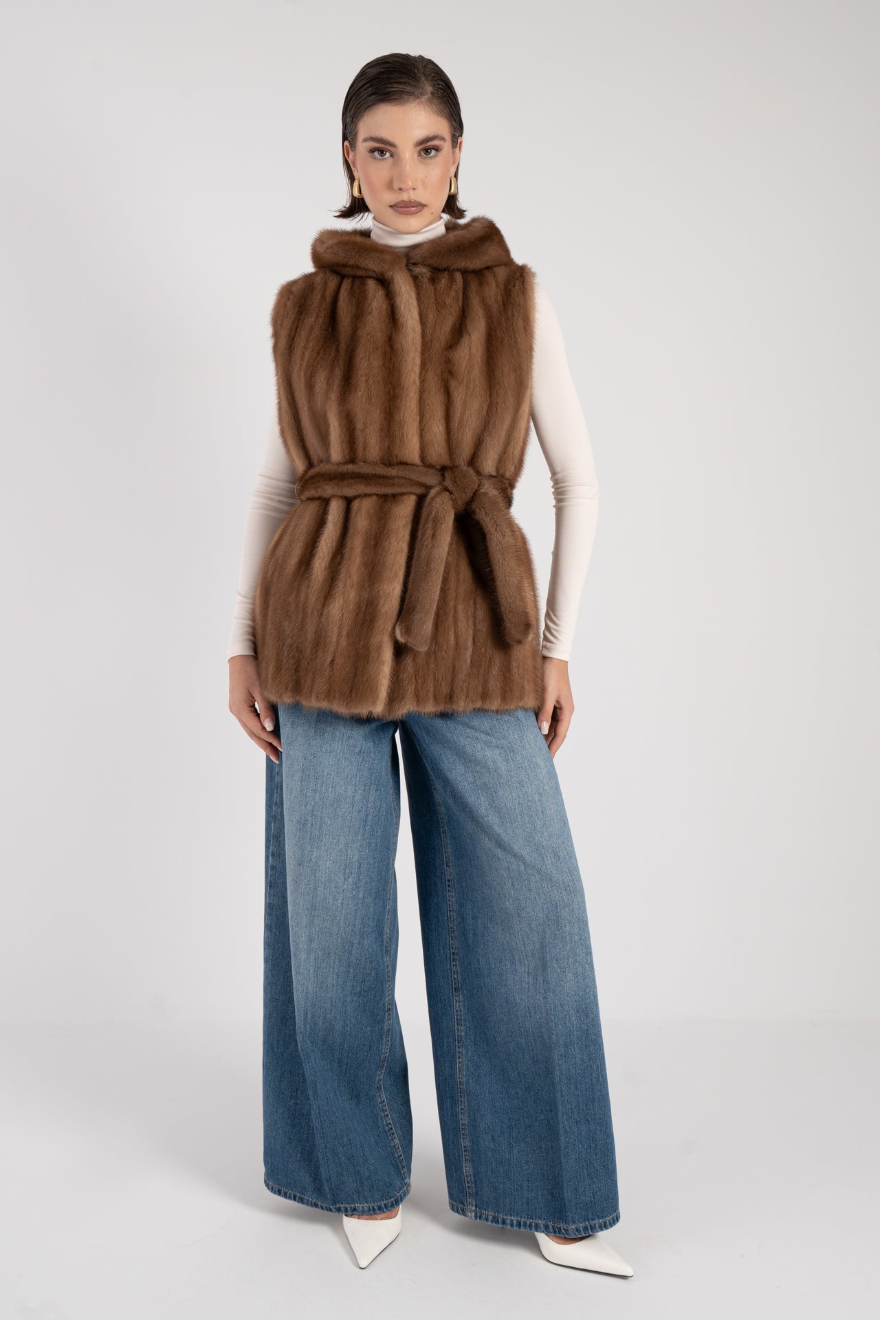 Gilet in visone