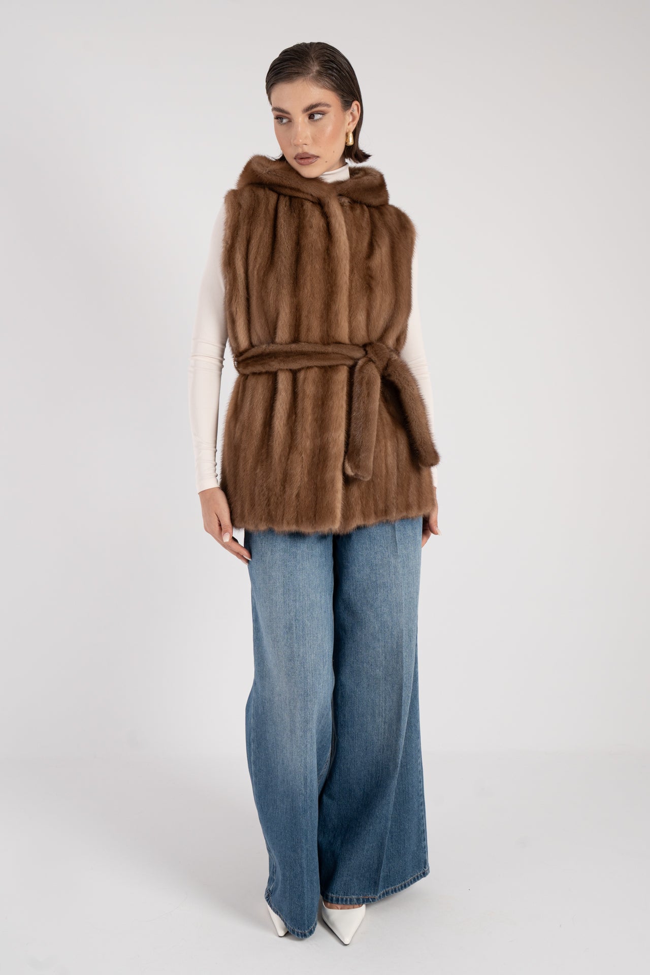 Gilet in visone