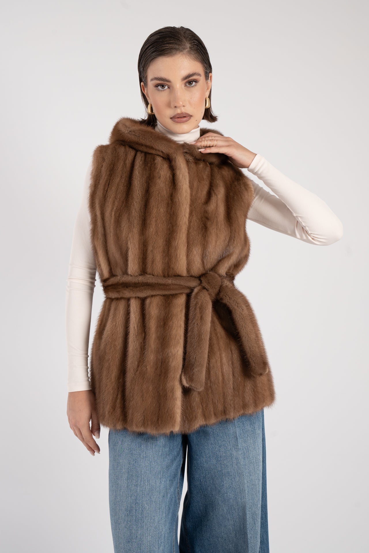 Gilet in visone