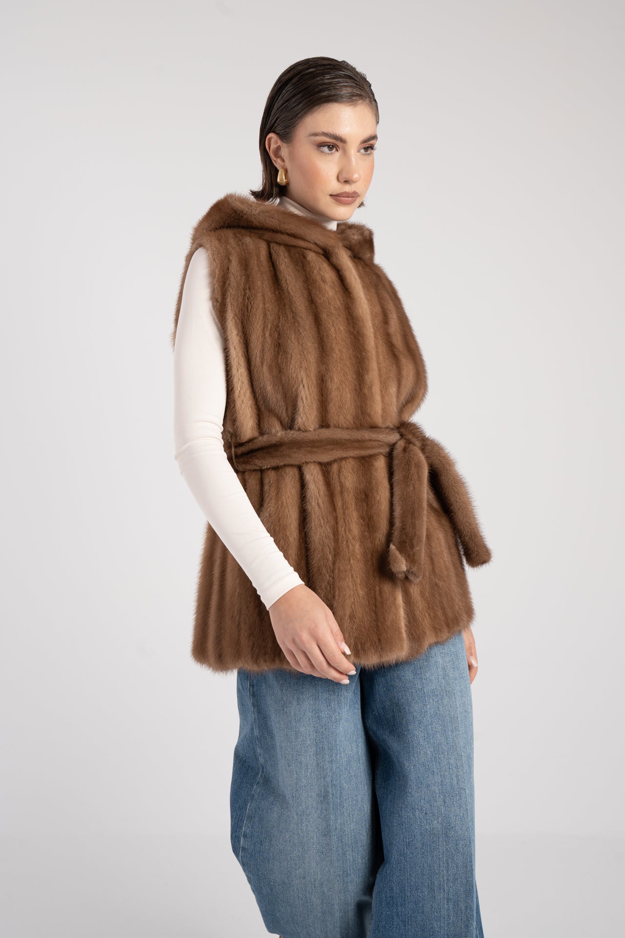 Gilet in visone