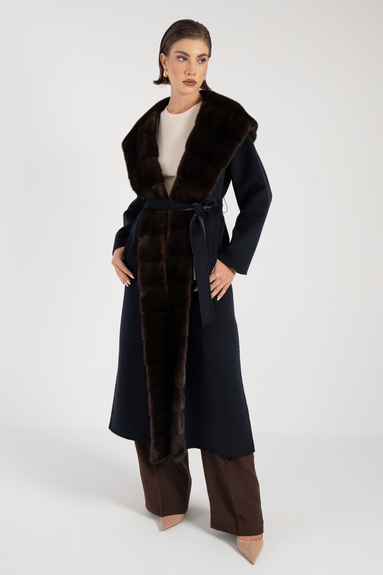 Cappotto con visone
