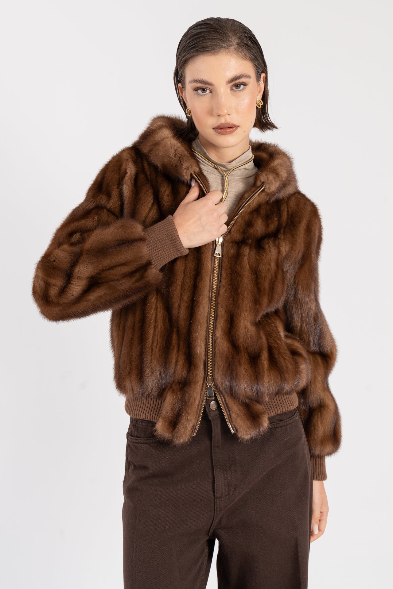 Bomber in visone