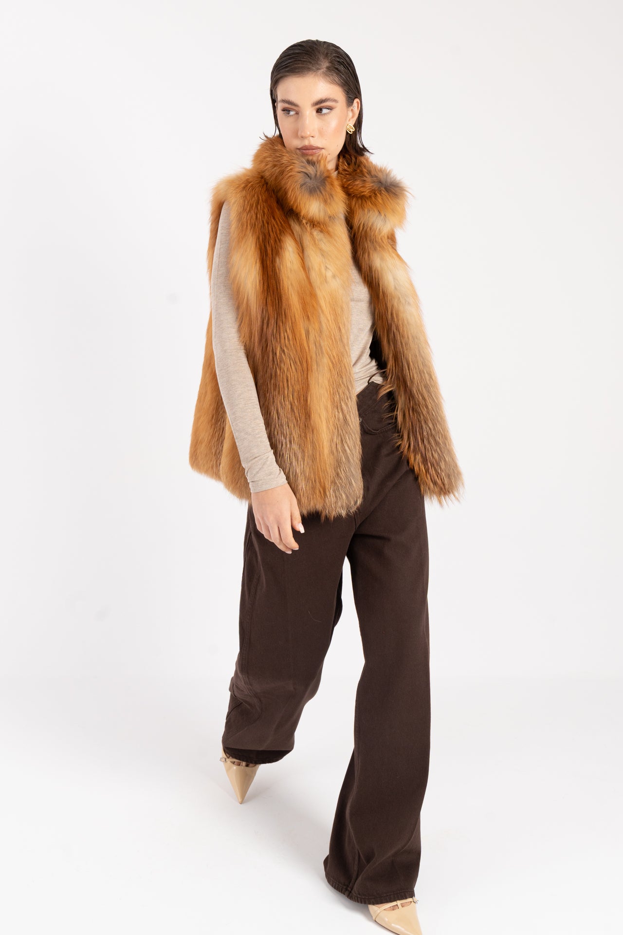 Gilet in volpe
