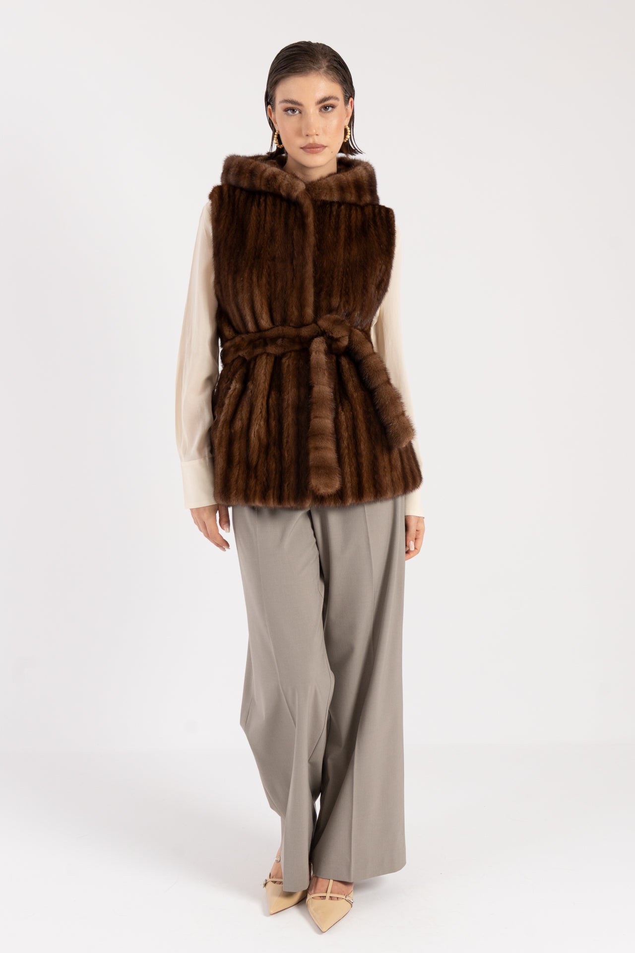Gilet in visone