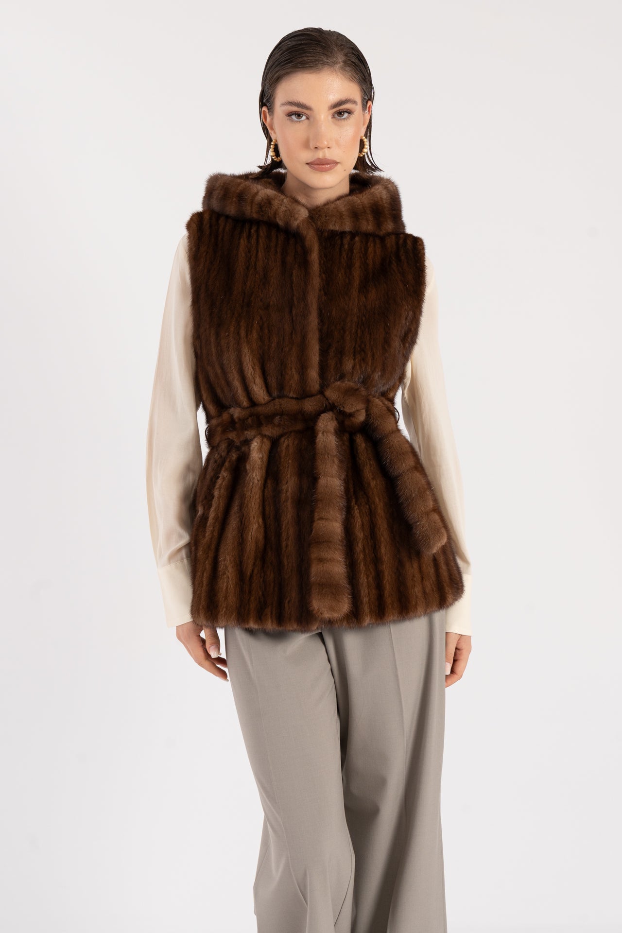 Gilet in visone