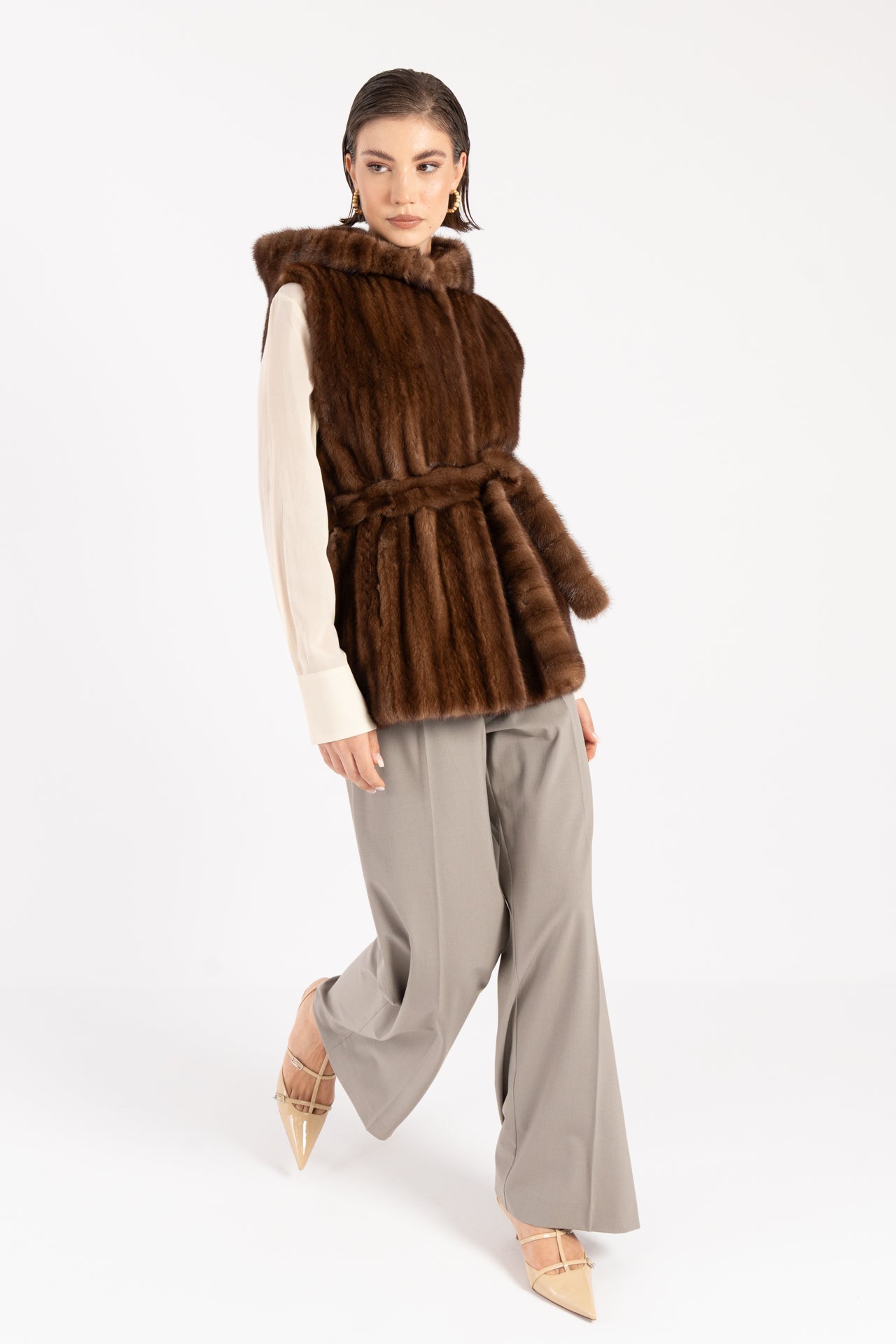 Gilet in visone