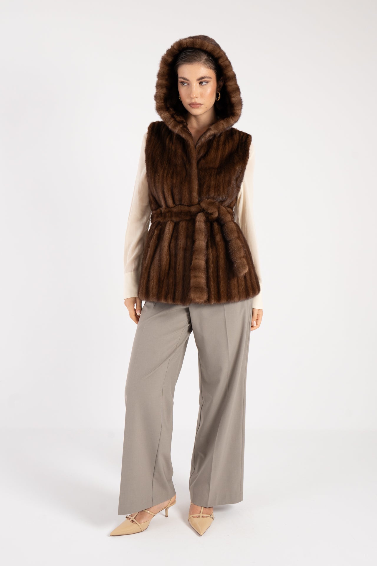 Gilet in visone
