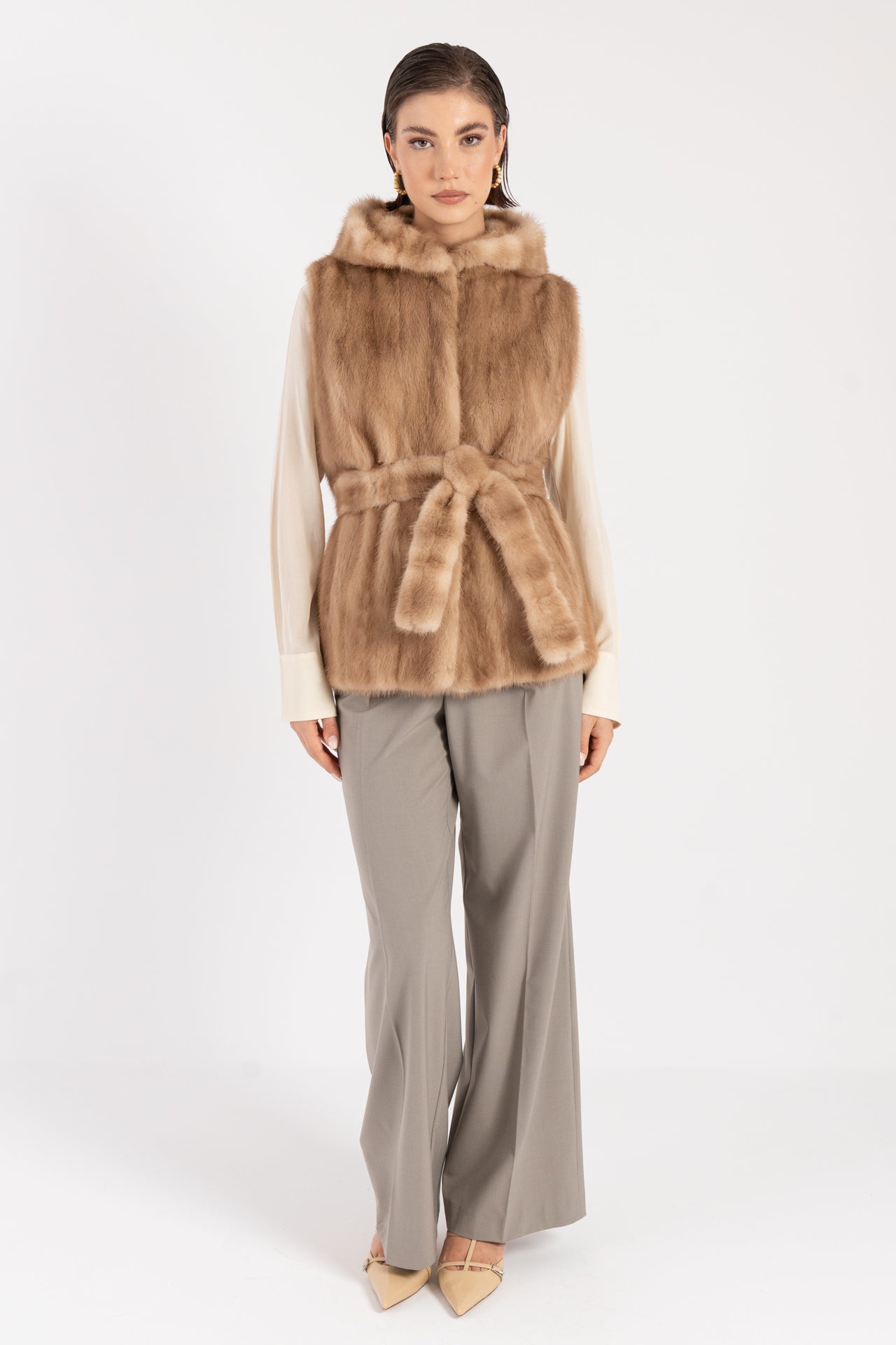 Gilet in visone