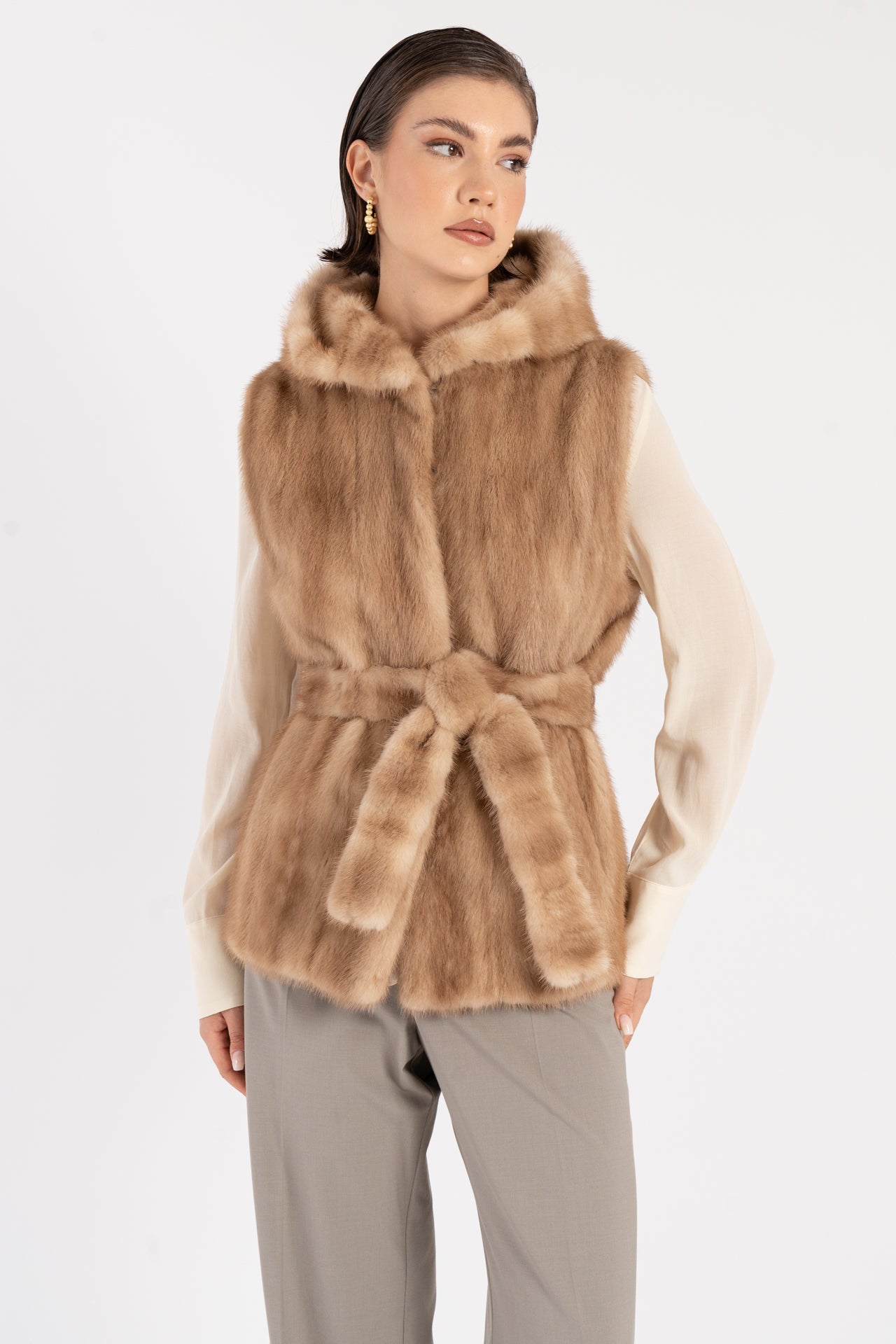 Gilet in visone