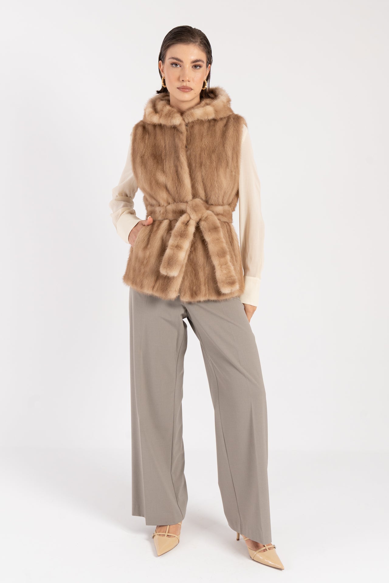 Gilet in visone