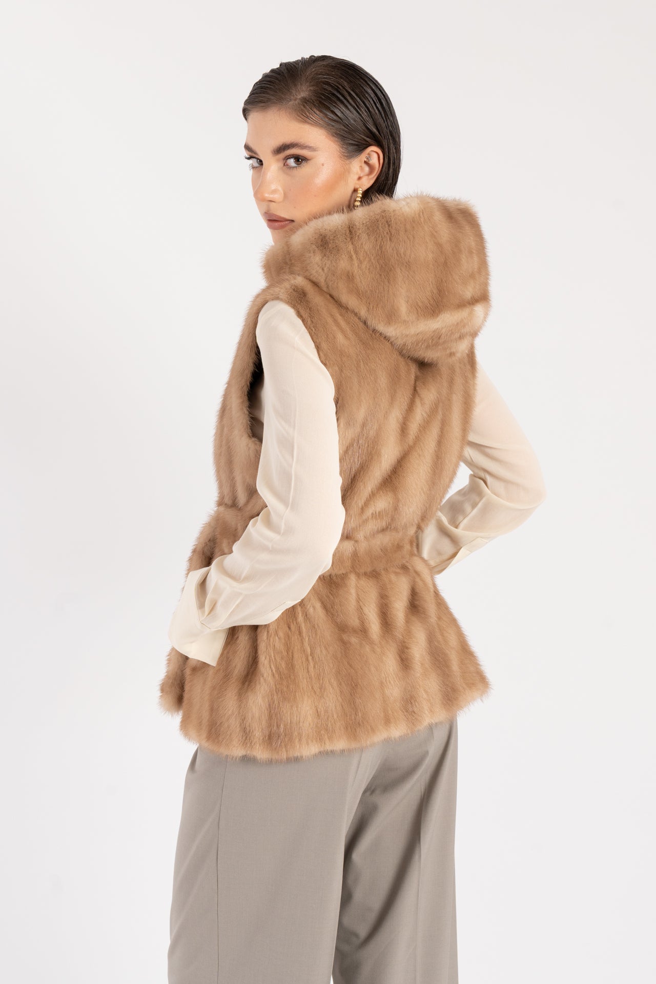Gilet in visone