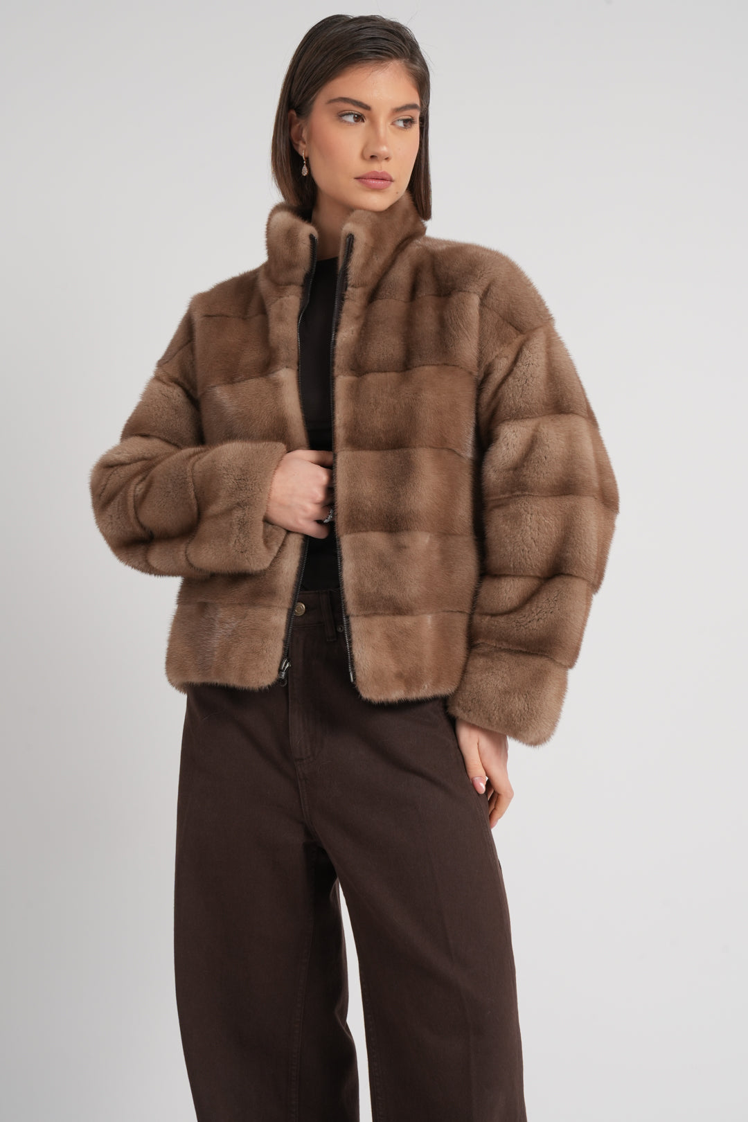 Giacca in visone reversibile