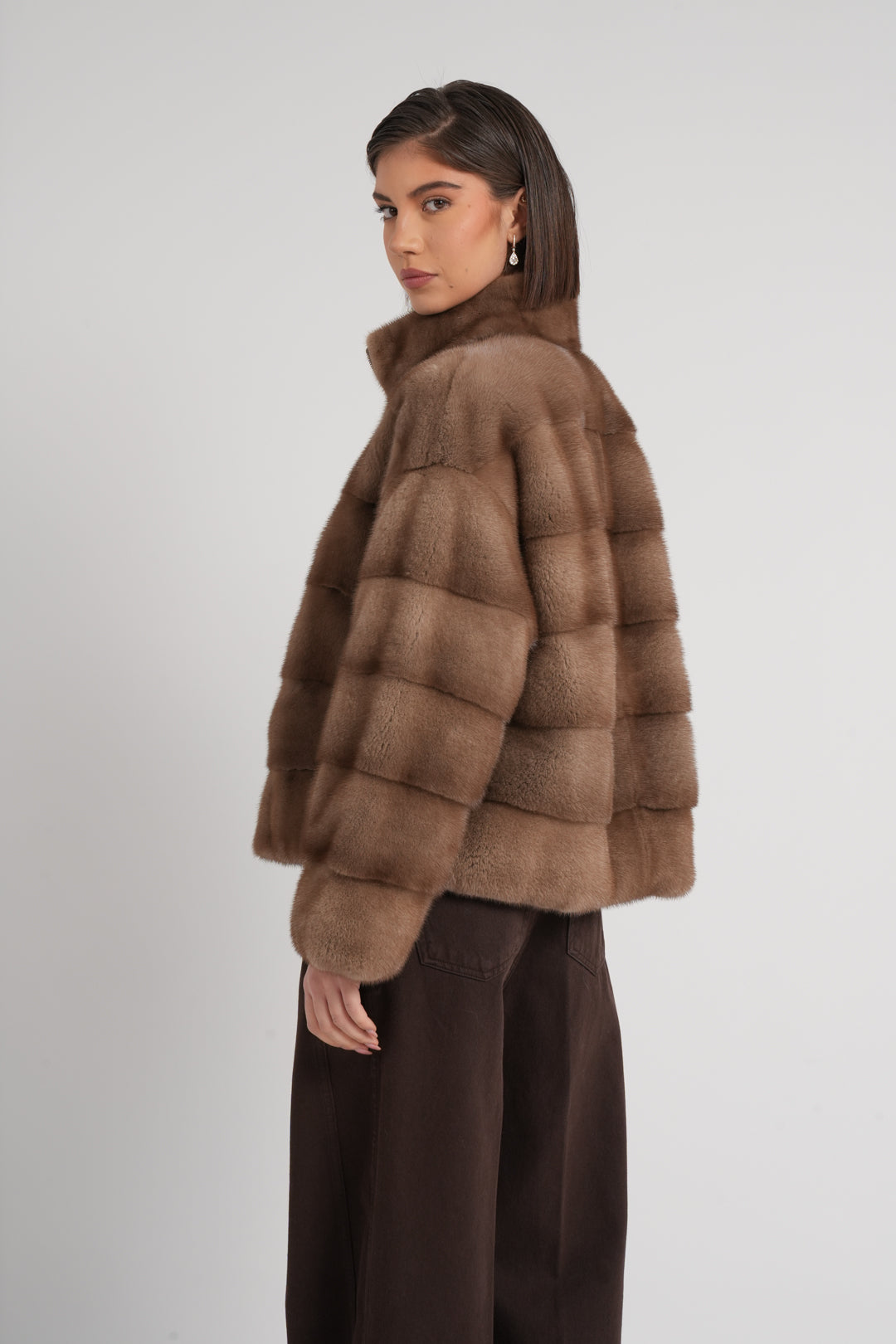 Giacca in visone reversibile