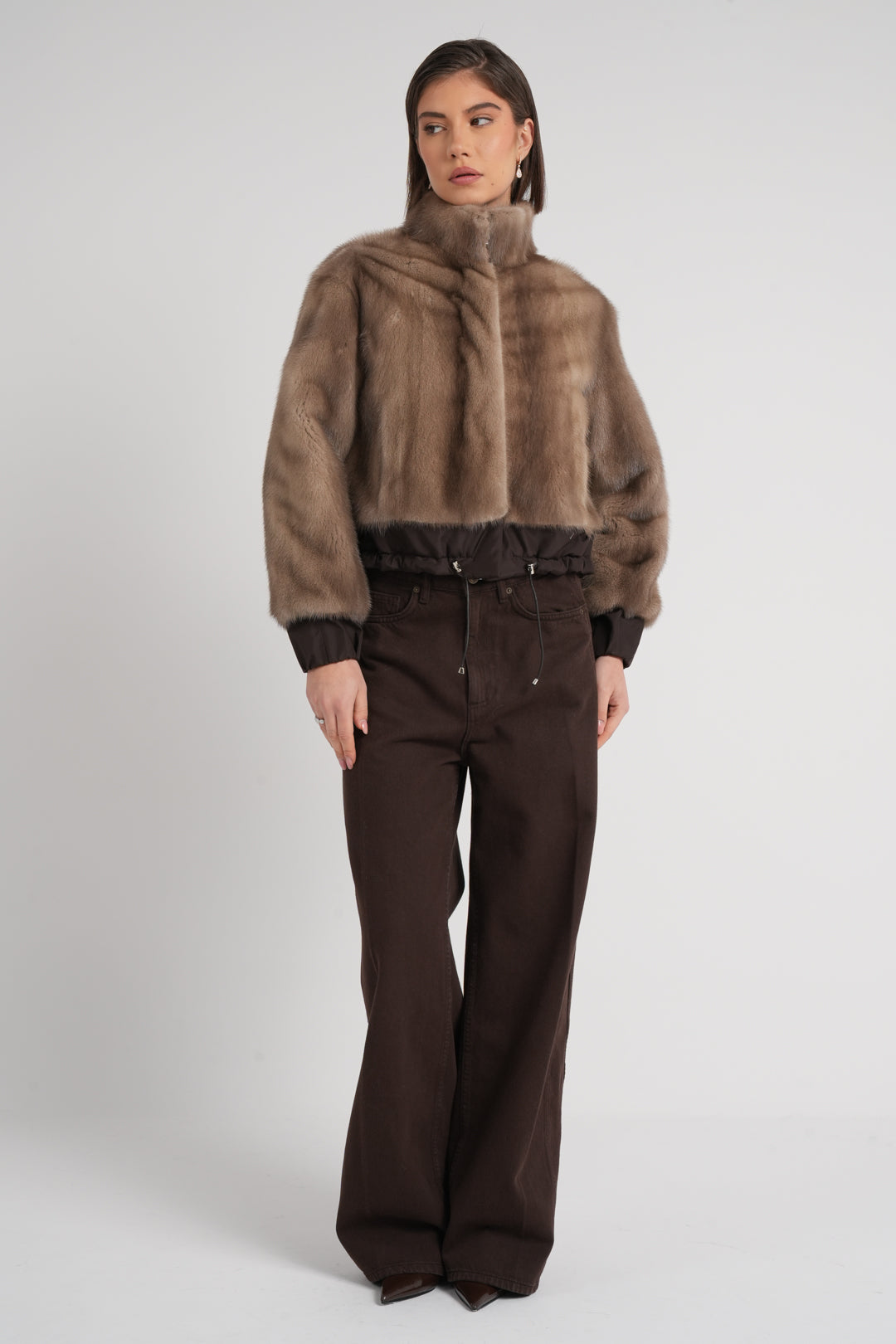 Giacca in visone reversibile