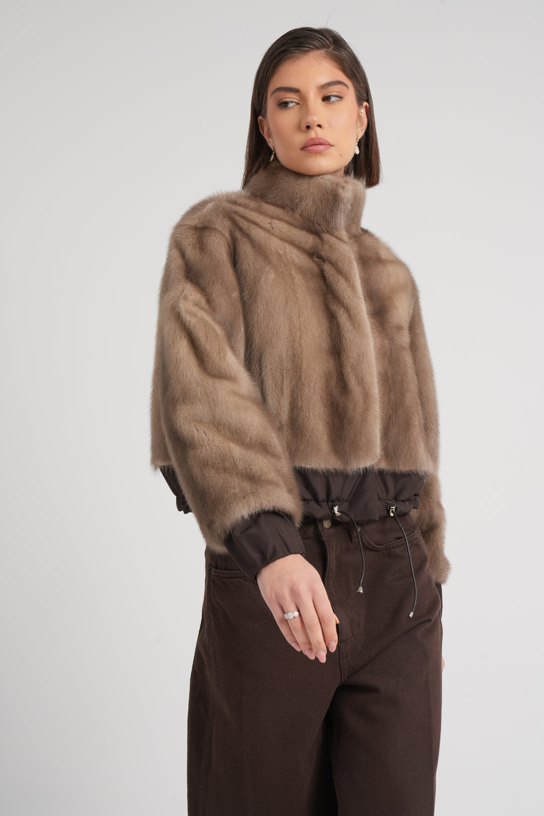 Giacca in visone reversibile